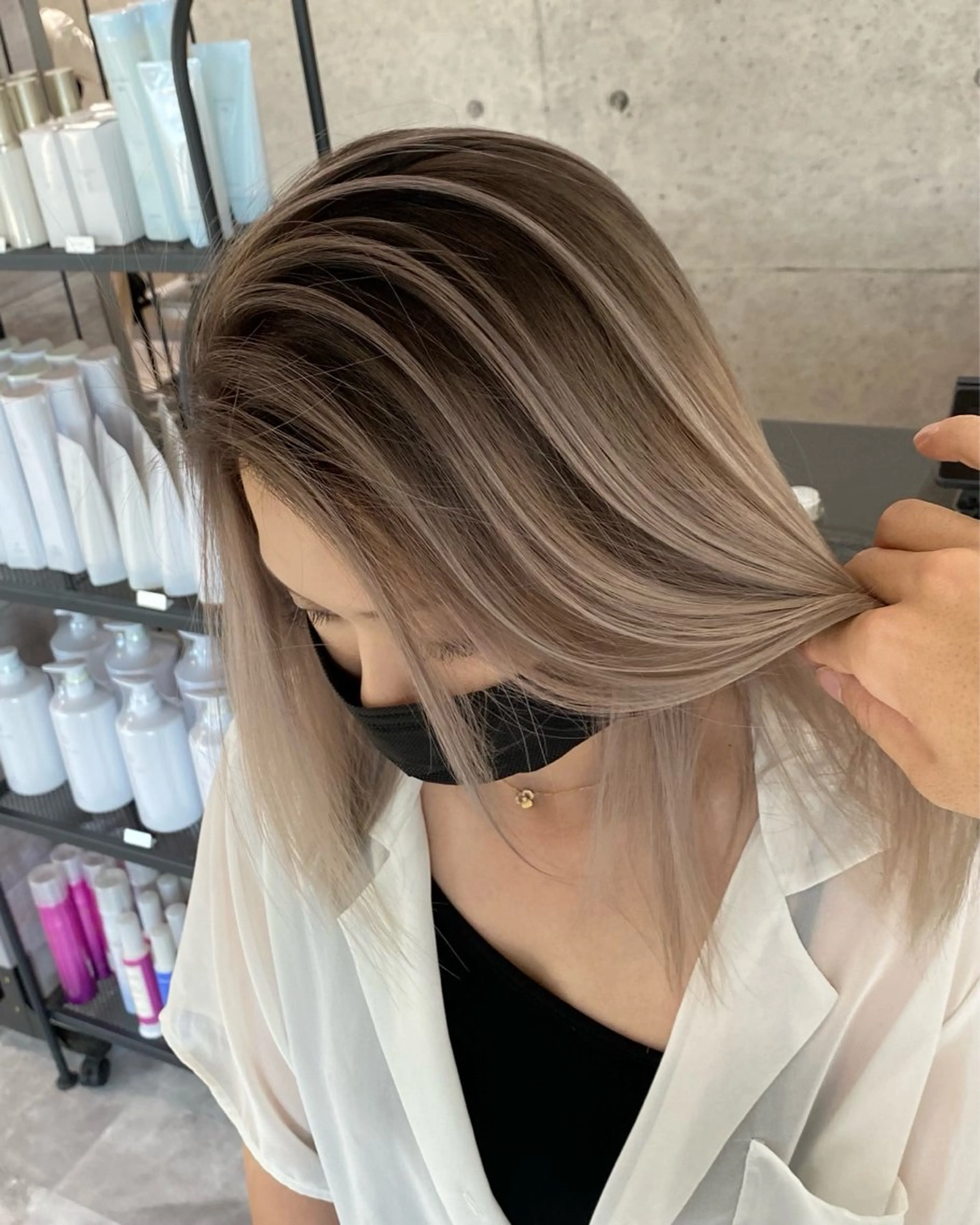 カラー カット ヘアカラー Mina/岡山/矯正 ブリーチ/レイヤーのヘアスタイル