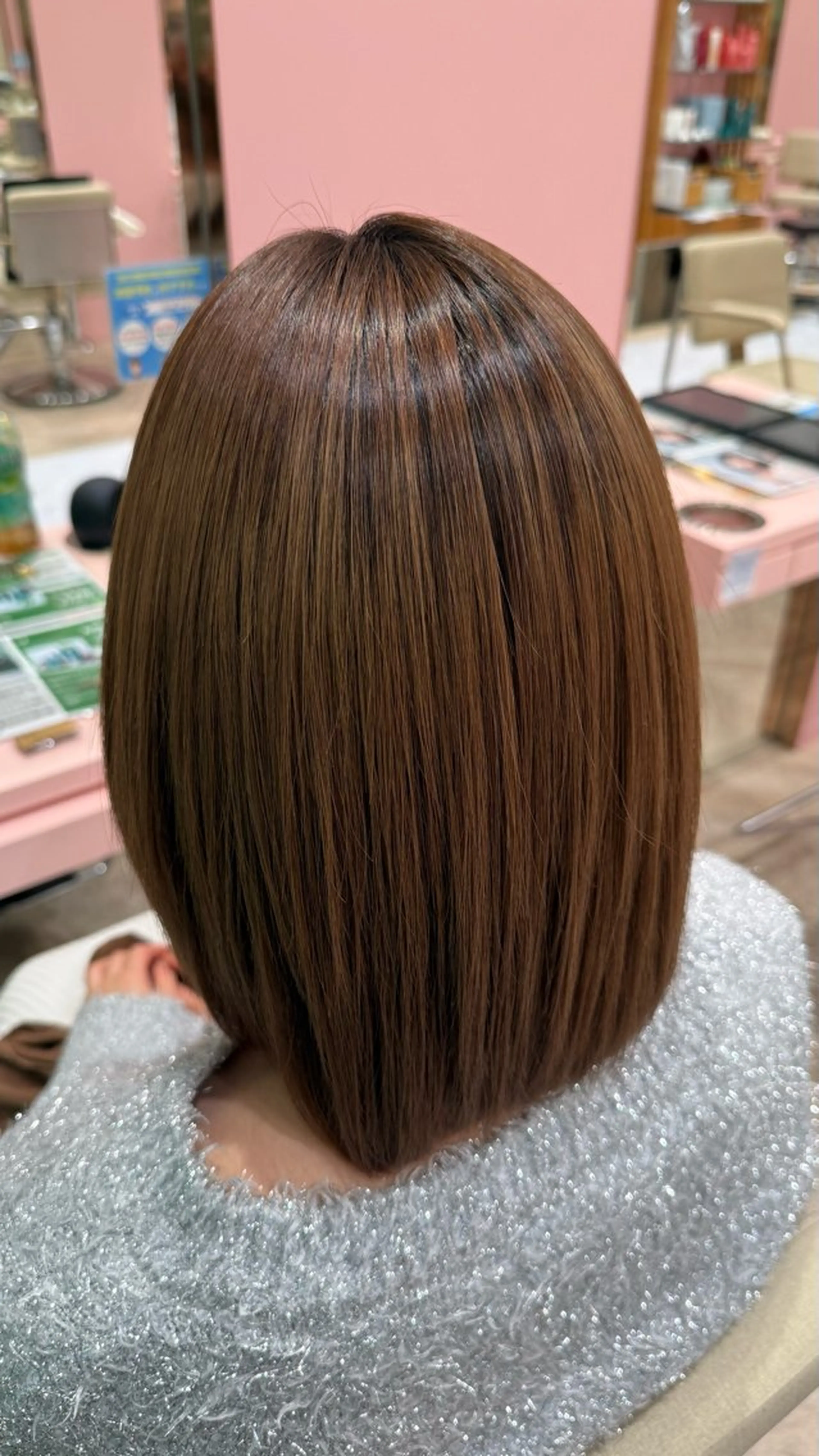 ミディアム パーマ 髪質改善 トリートメント 橘 芽久美のヘアスタイル