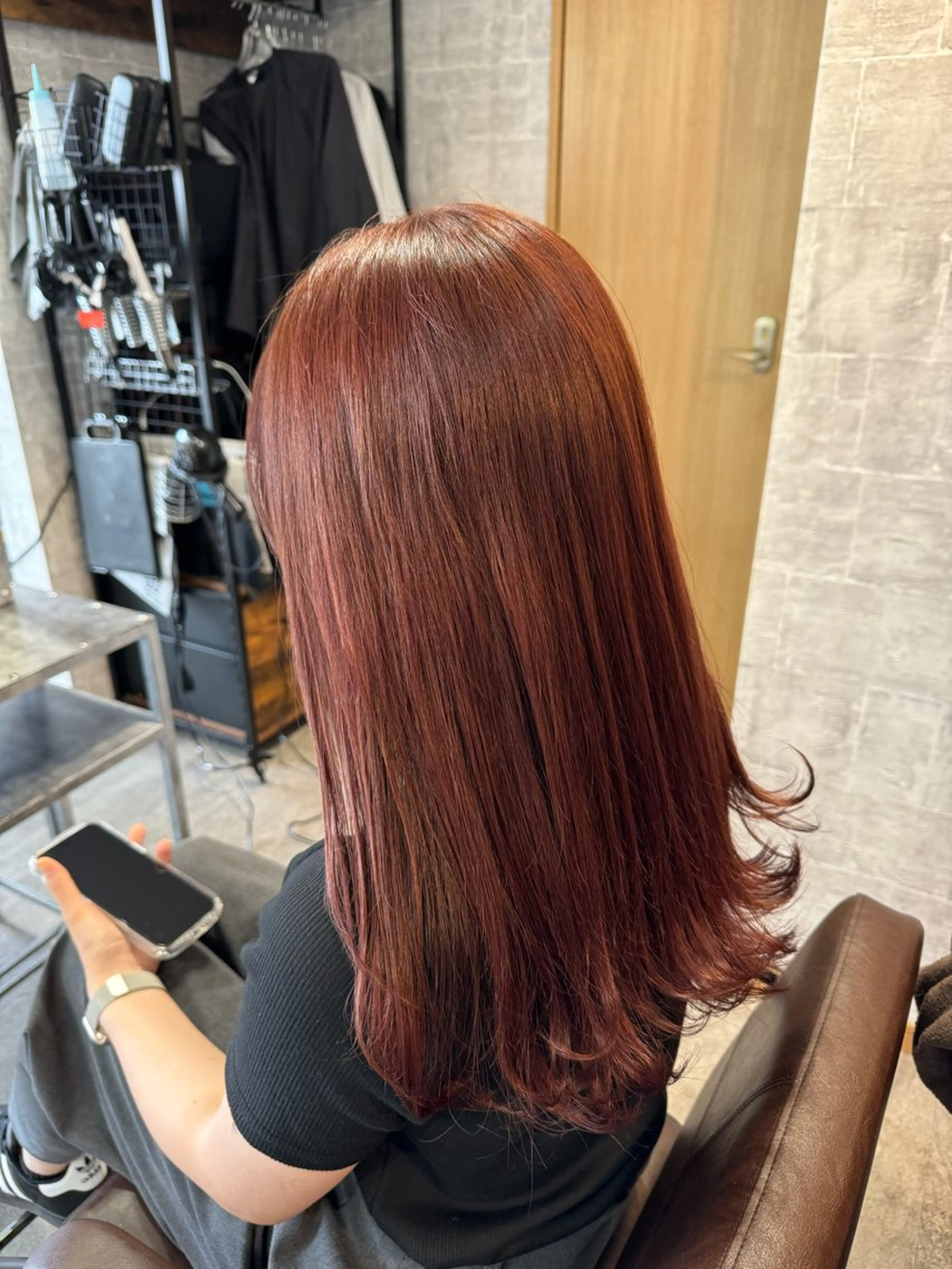 ロング カラー ピンクカラー lil所属・月館 怜奈のヘアスタイル