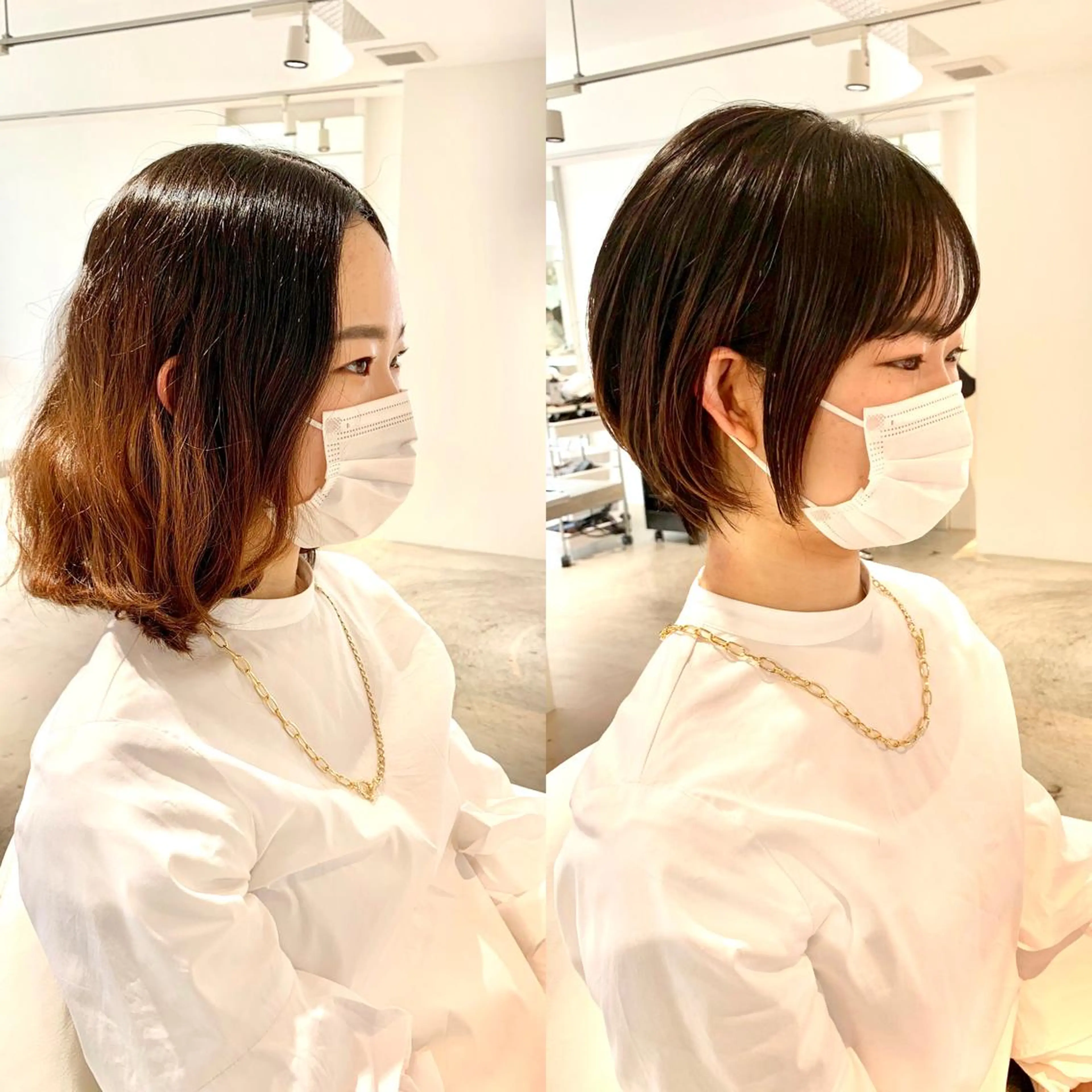 ショート カラー カット LucksiMie 銀座店所属・【韓国　レイヤー 髪質改善✨】かずのヘアスタイル