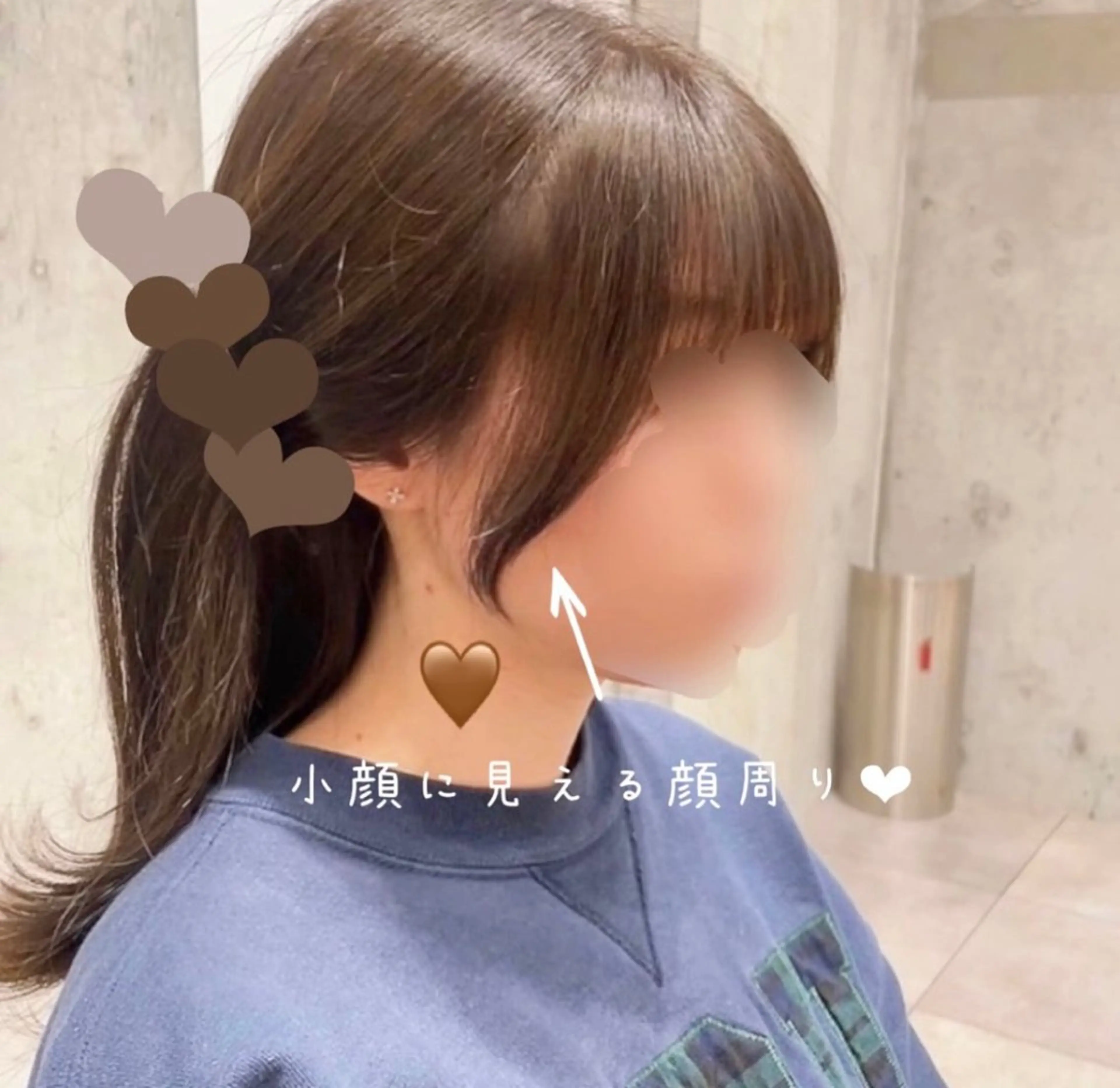 ミディアム 顔周りカット 小顔カット カット ヘアカラー 顔周り/レイヤー🎀 natsumiのヘアスタイル