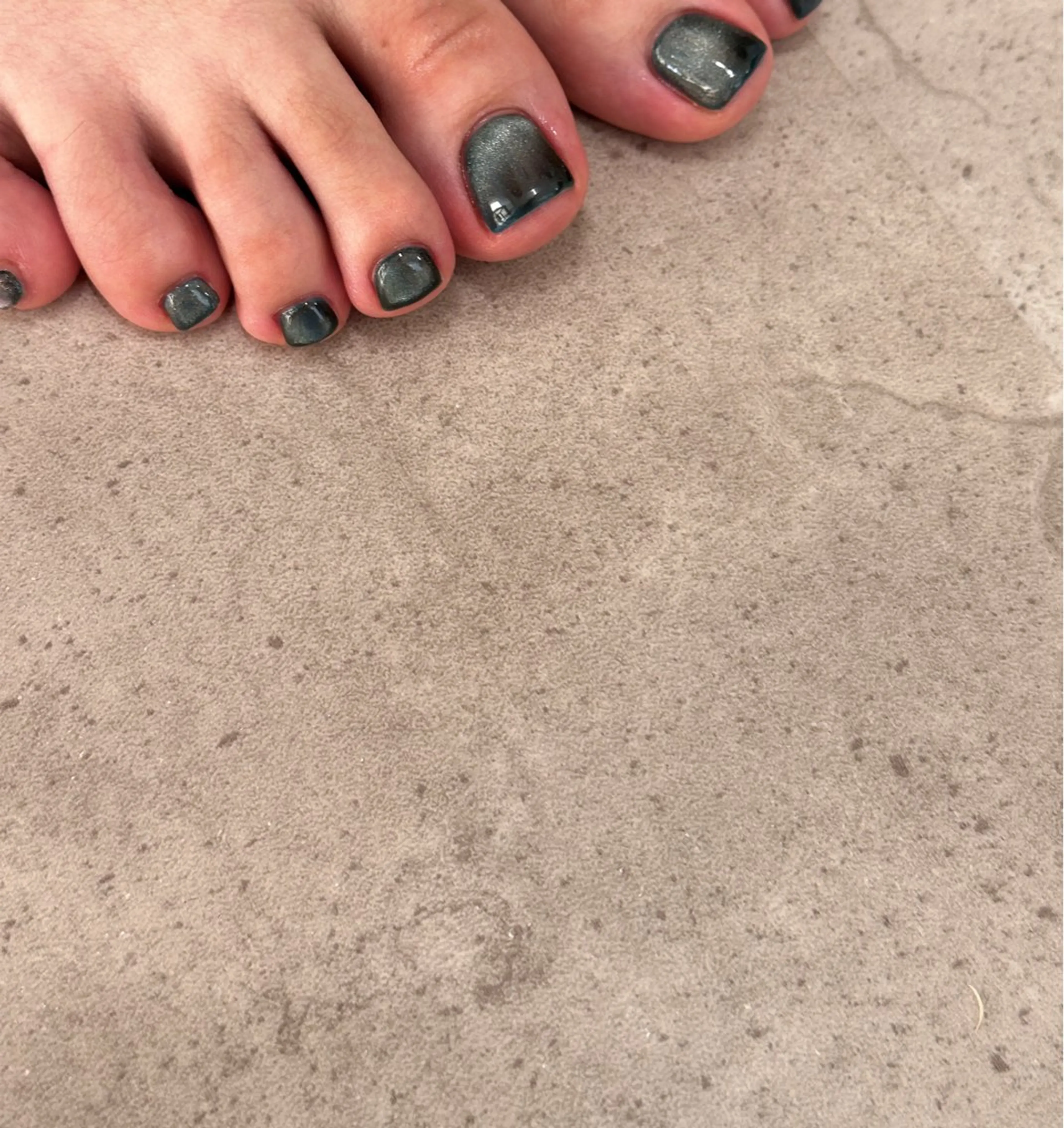 ネイル マグネットネイル ネイビー フットネイル cyaan所属・nail salon Cyaanのネイルデザイン