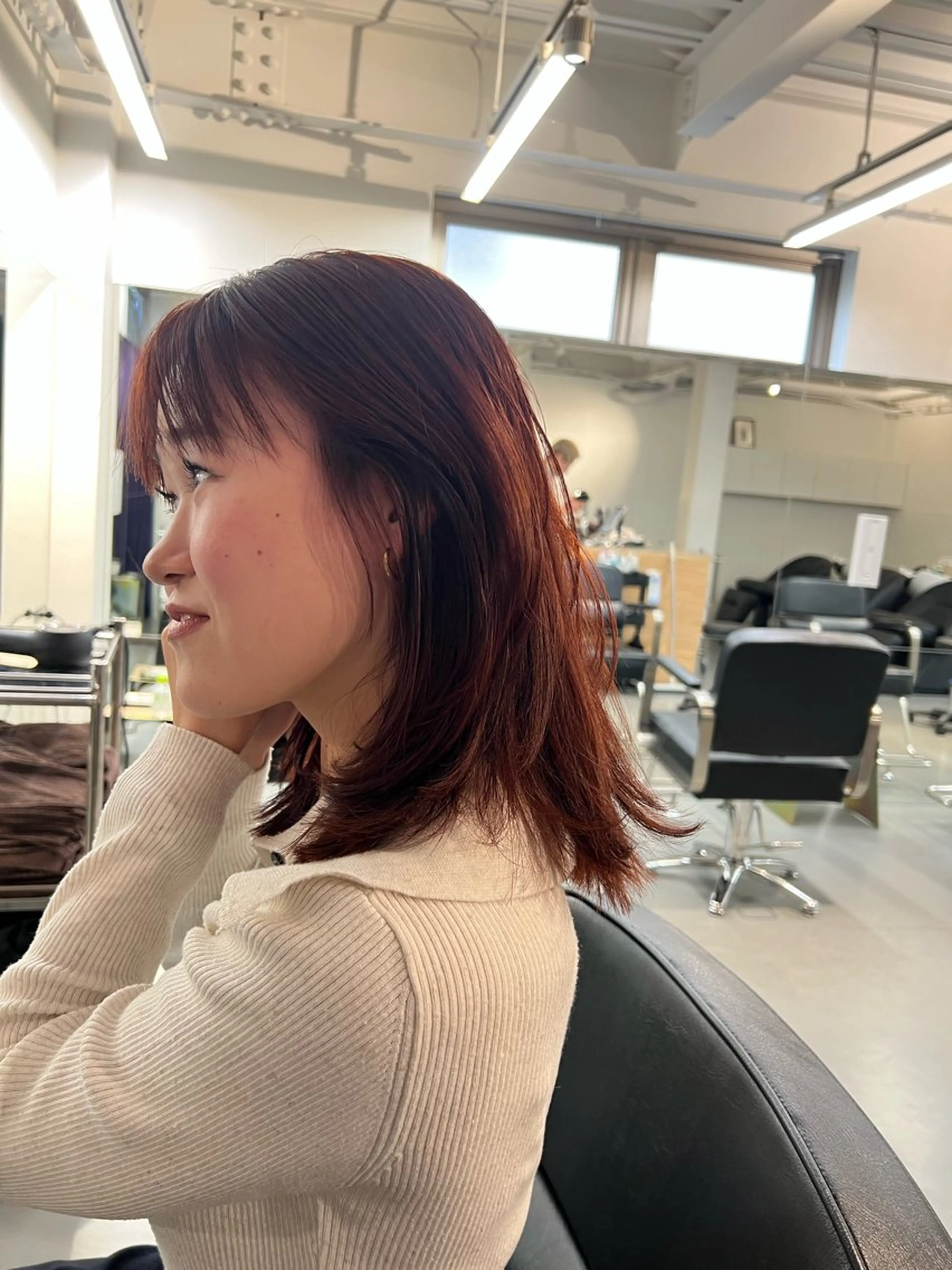 ミディアム カラー ミディアムパーマ ブリーチ ブリーチなしカラー カット ヘアカラー sakoda shunkiのヘアスタイル