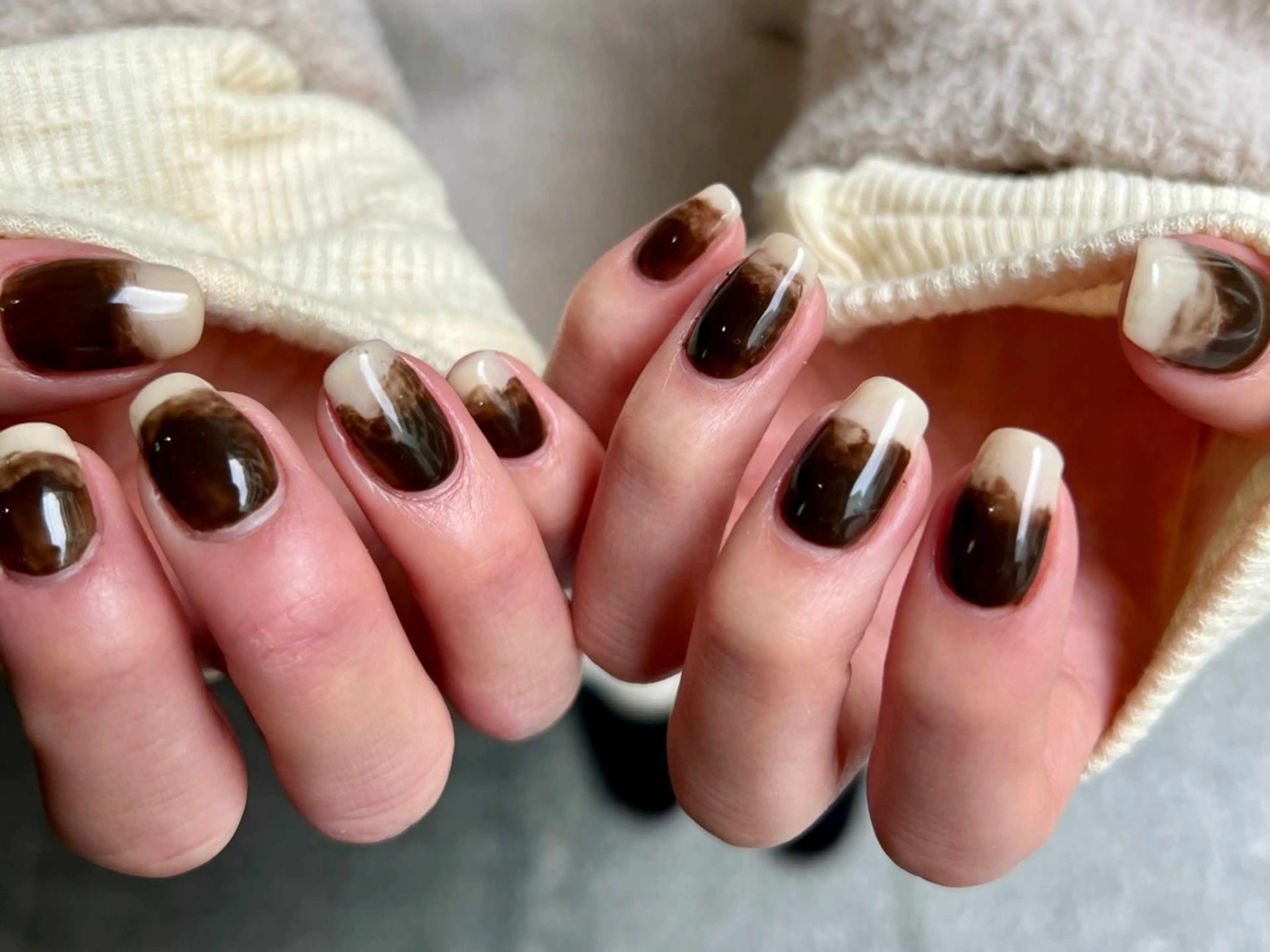 ネイル ハンドネイル 個性派ニュアンス nuts nail所属・【池袋】nuts nail　なつみのネイルデザイン