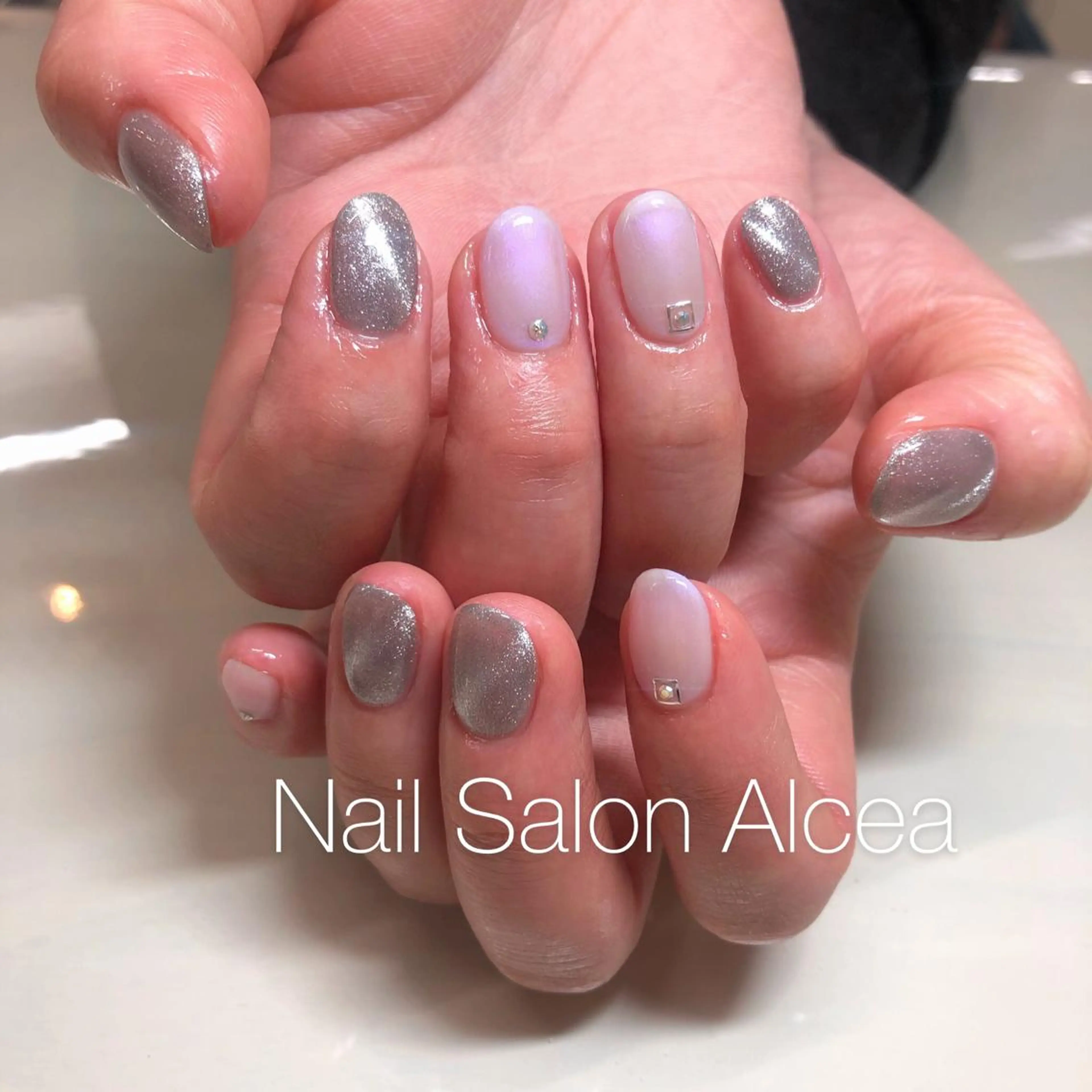 ネイル シルバー CHILO 木村のネイルデザイン