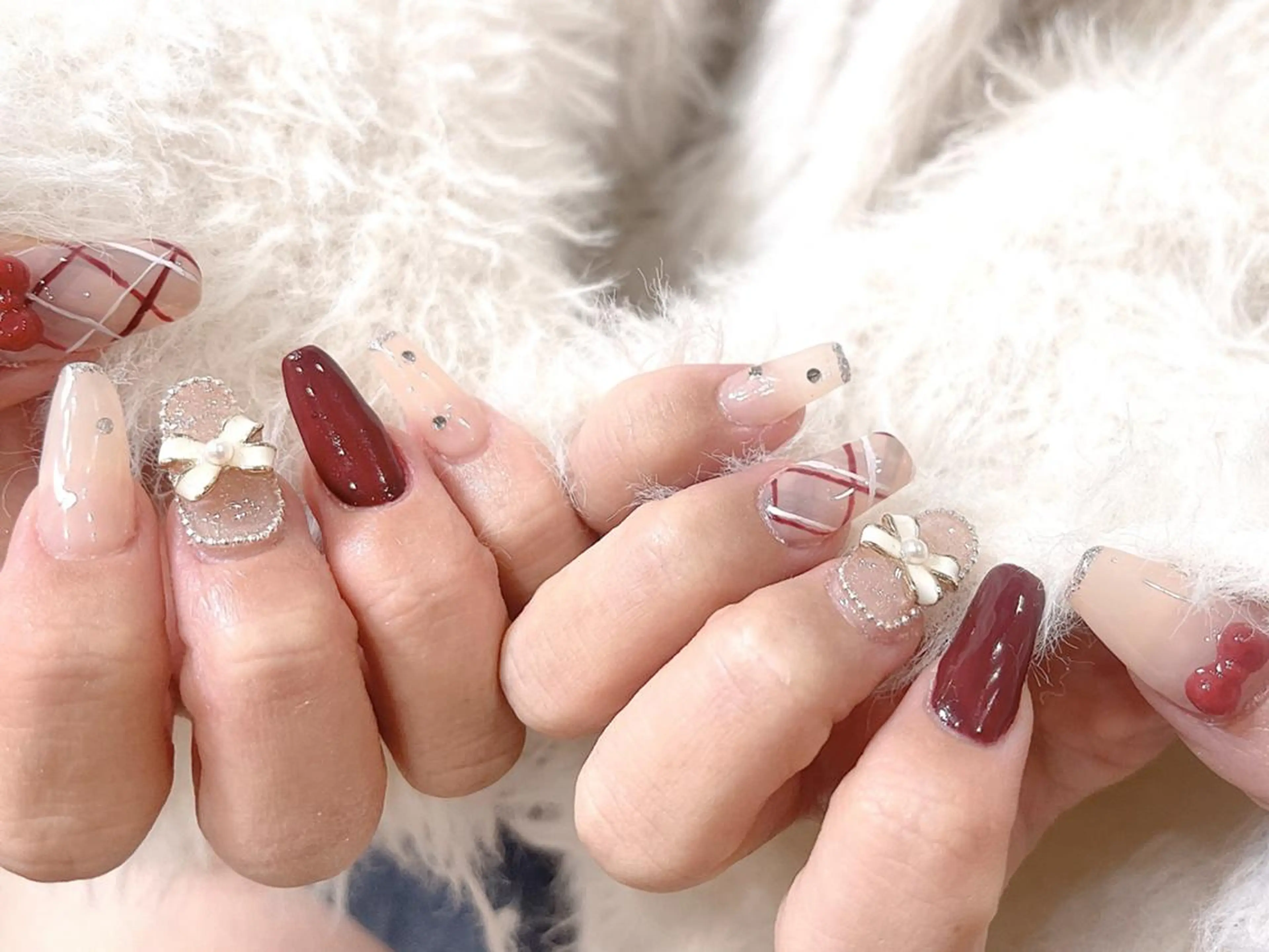 ネイル ki🍒🍒 ki ツルツルネイルのネイルデザイン