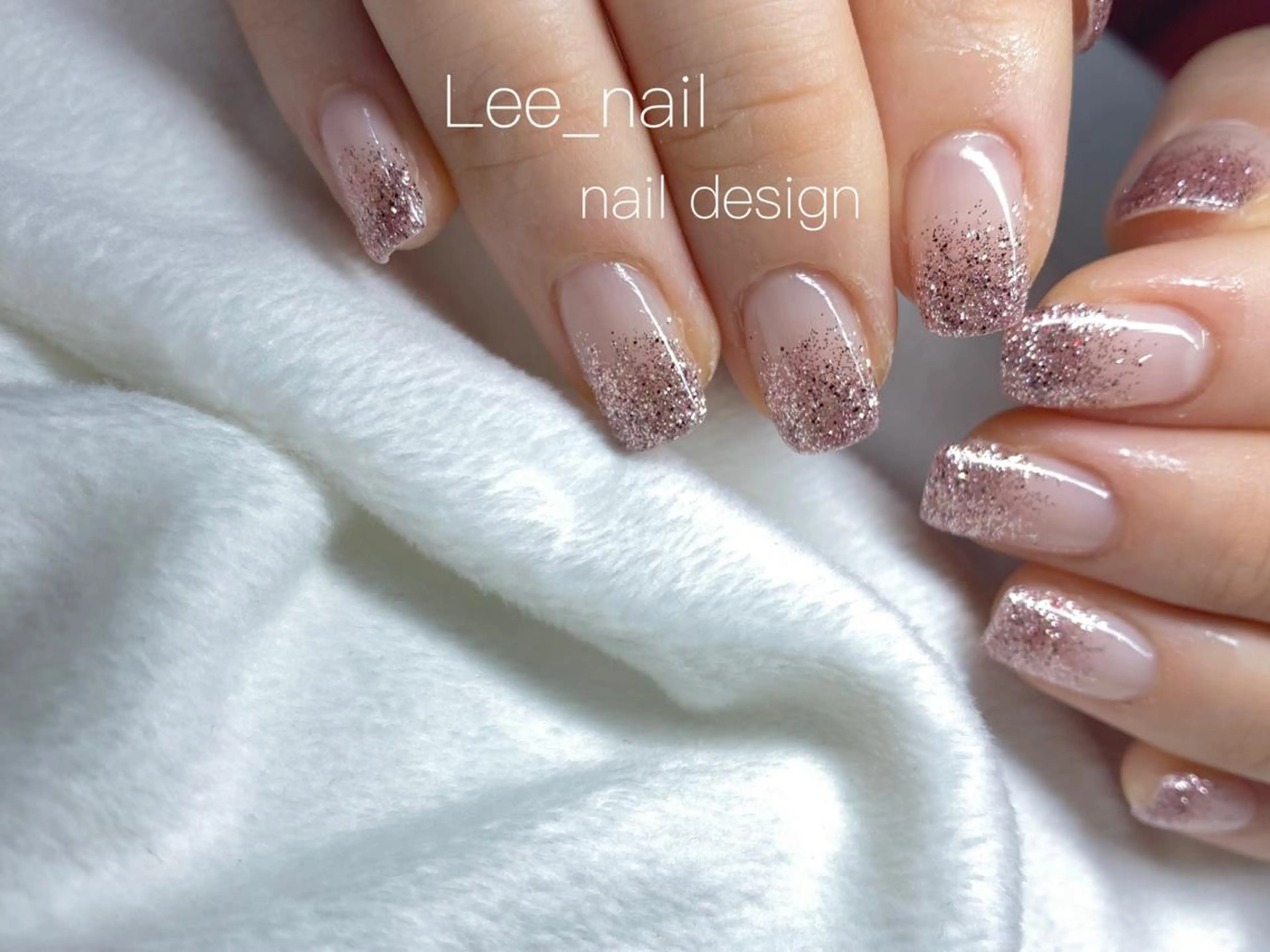ネイル ラメ(グリッター) ラメグラデーション ハンドネイル Lee_ nailのネイルデザイン