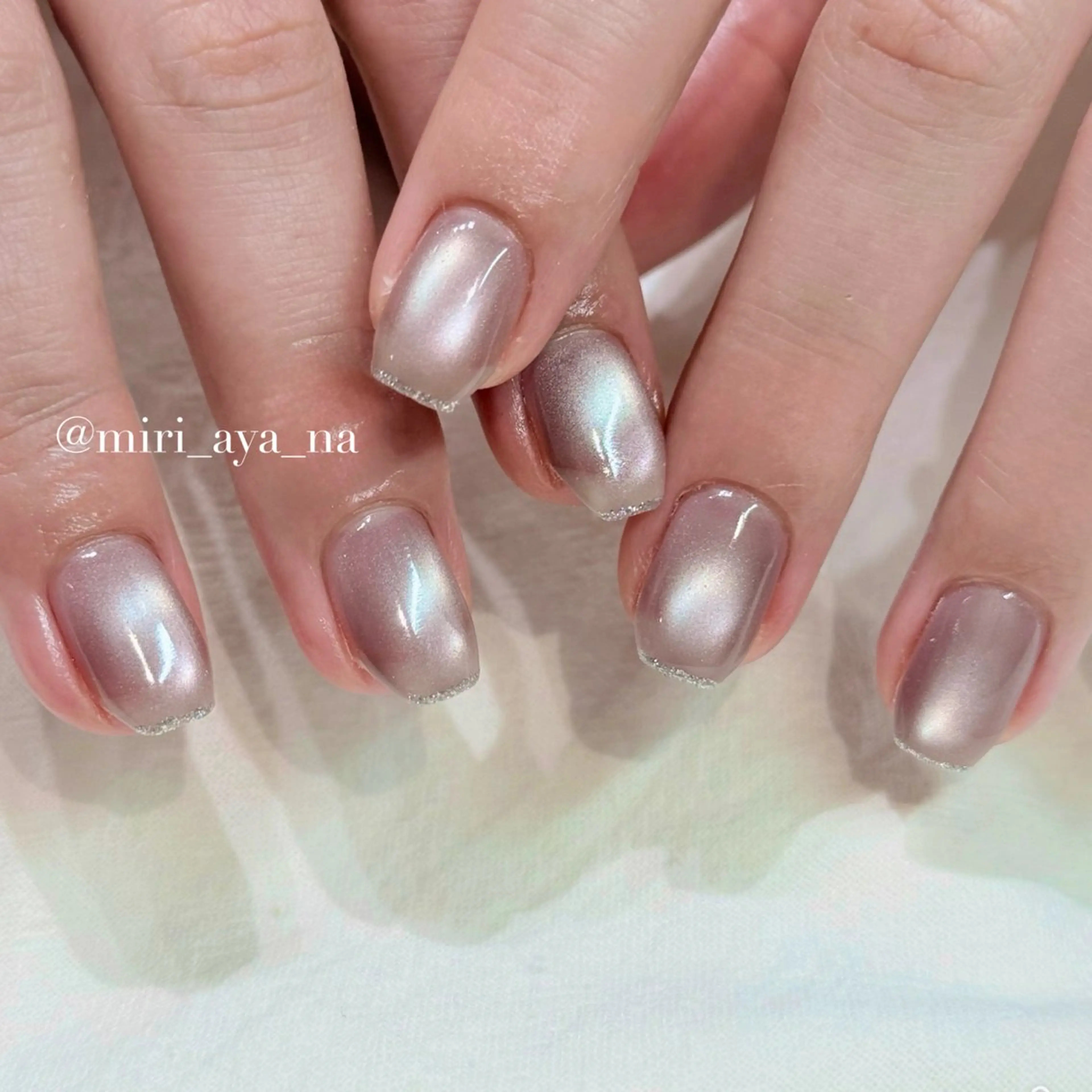 ネイル ラメ(グリッター) ハンドネイル 新宿代々木/ちゅるん /ワンホン/miriのネイルデザイン