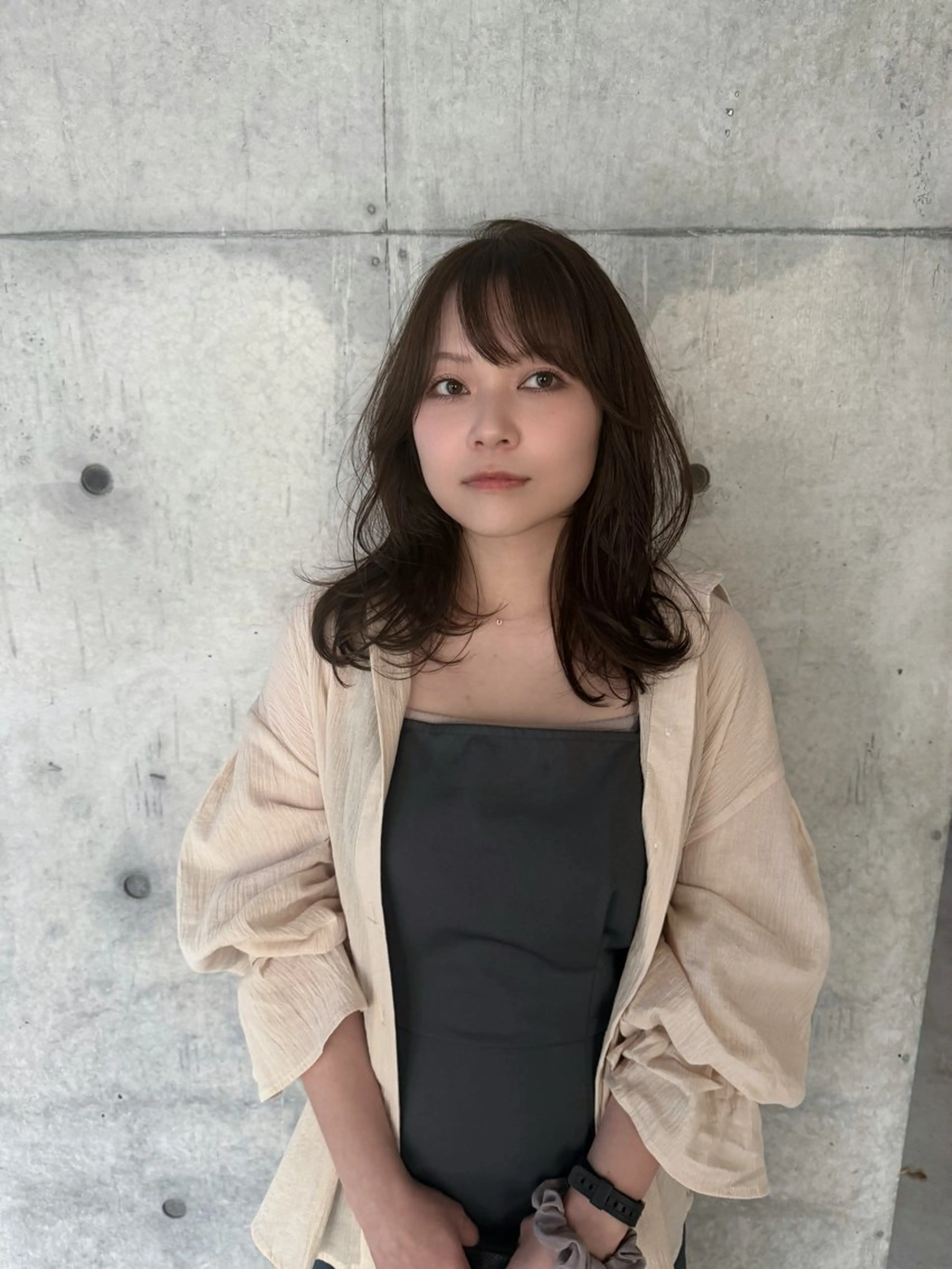 ロング カラー ロングレイヤー アッシュ ベージュカラー ブリーチ 透明感カラー カット ヘアカラー トリートメント 日本一丁寧なカット/ 小林輝🍀︎のヘアスタイル