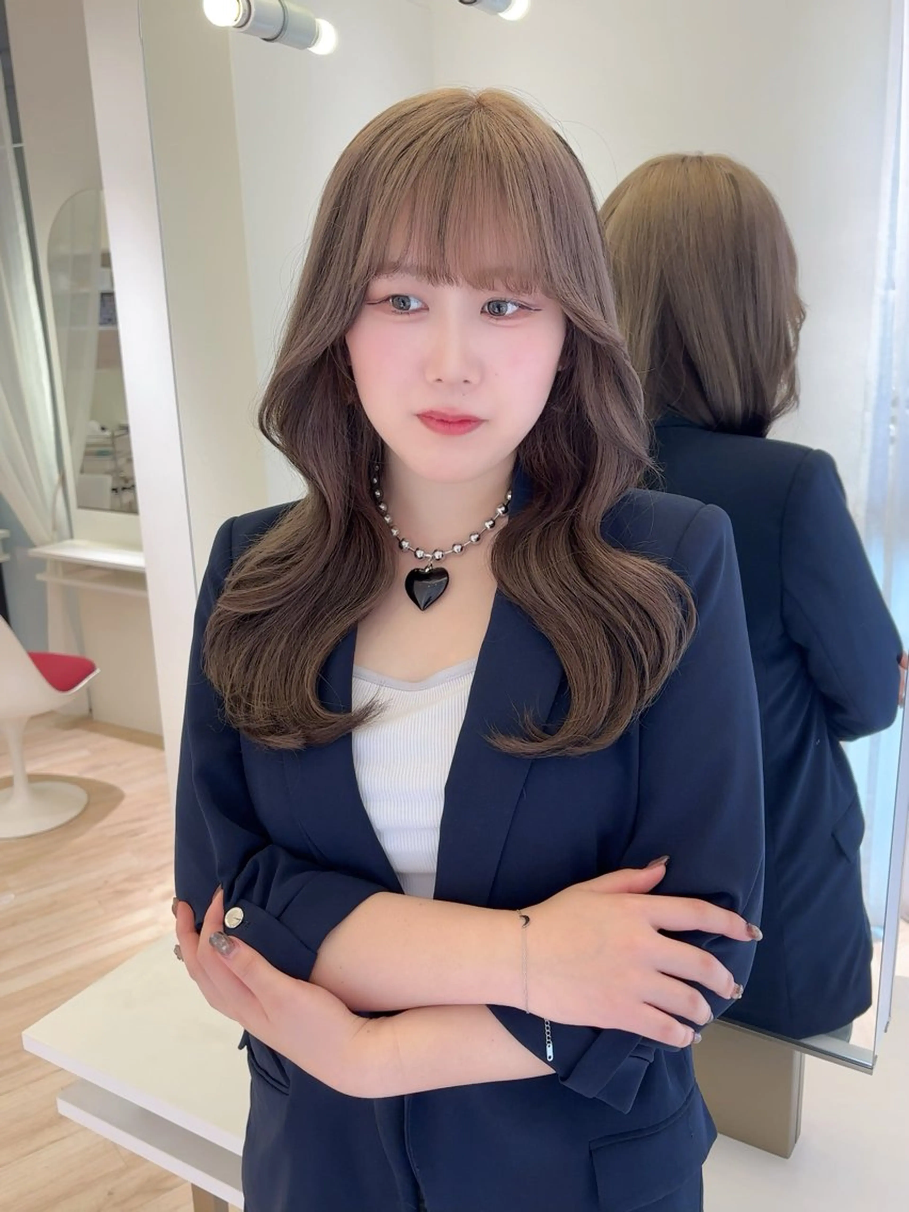 ロング カラー ParveMix 岡本えりかのヘアスタイル