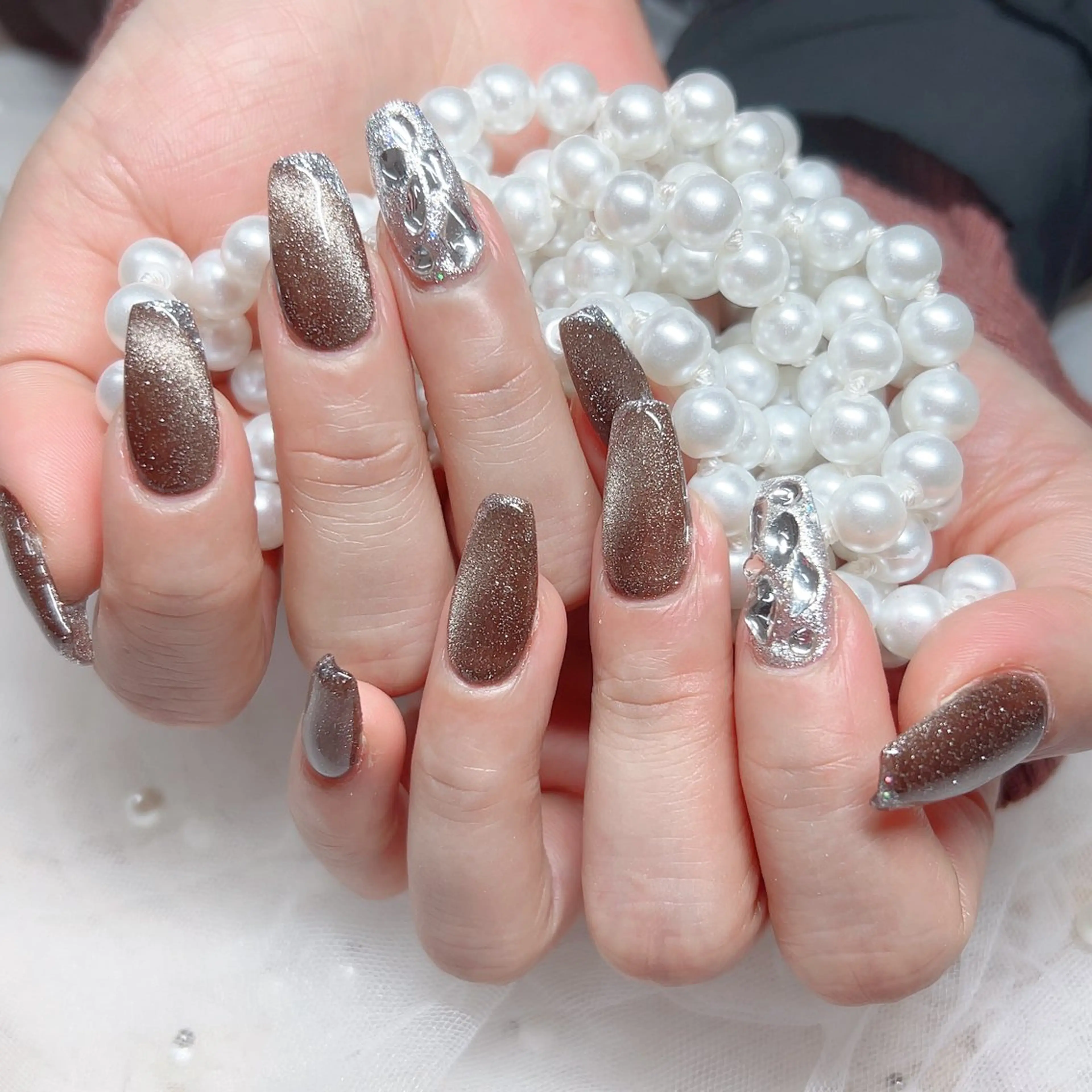 ネイル ハンドネイル M🌷nail 長さだし専門店のネイルデザイン