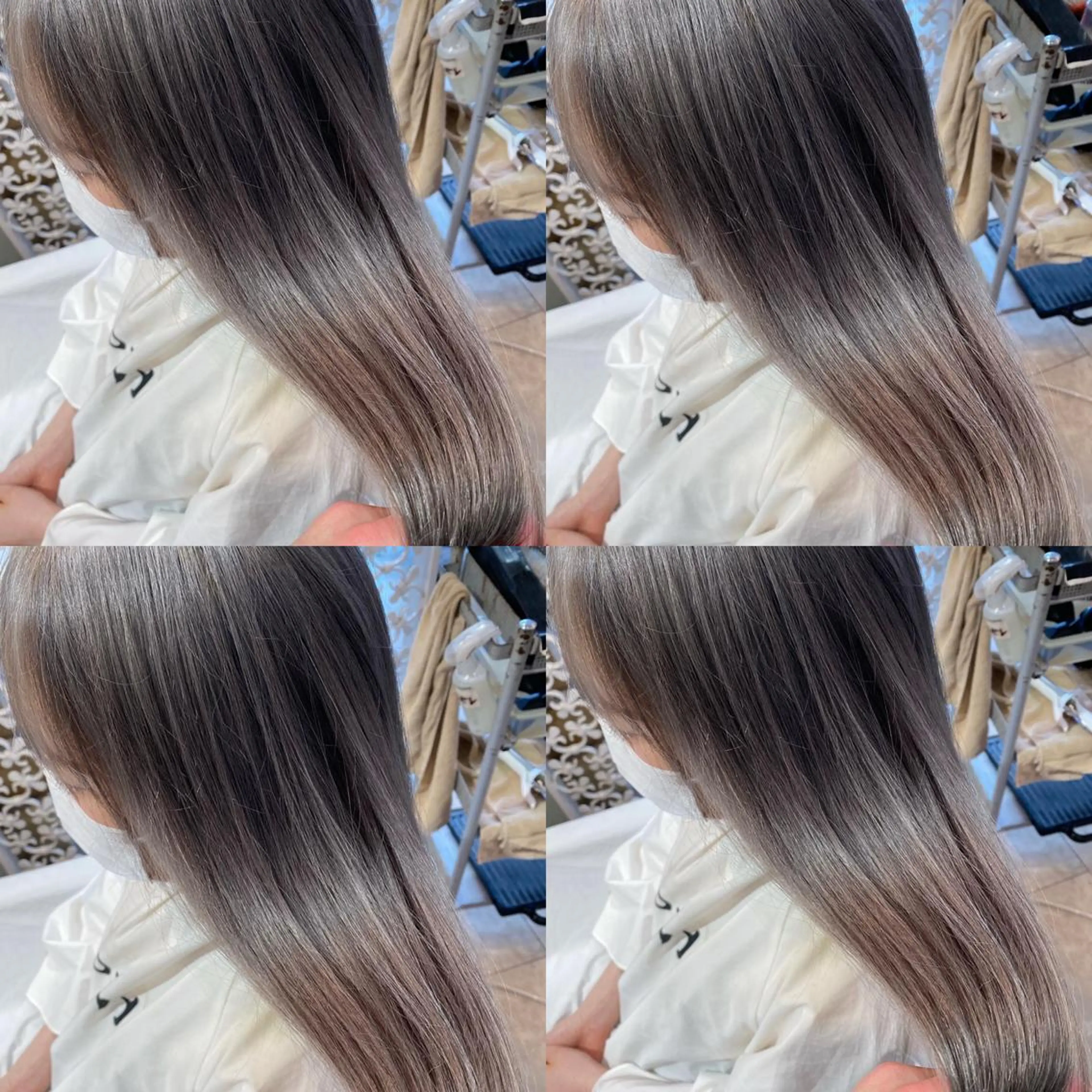 セミロング カラー ブリーチ ケアブリーチ シルバー ekolu北梅田店所属・梅田中崎町髪質改善 /オキヒロト/エコルのヘアスタイル