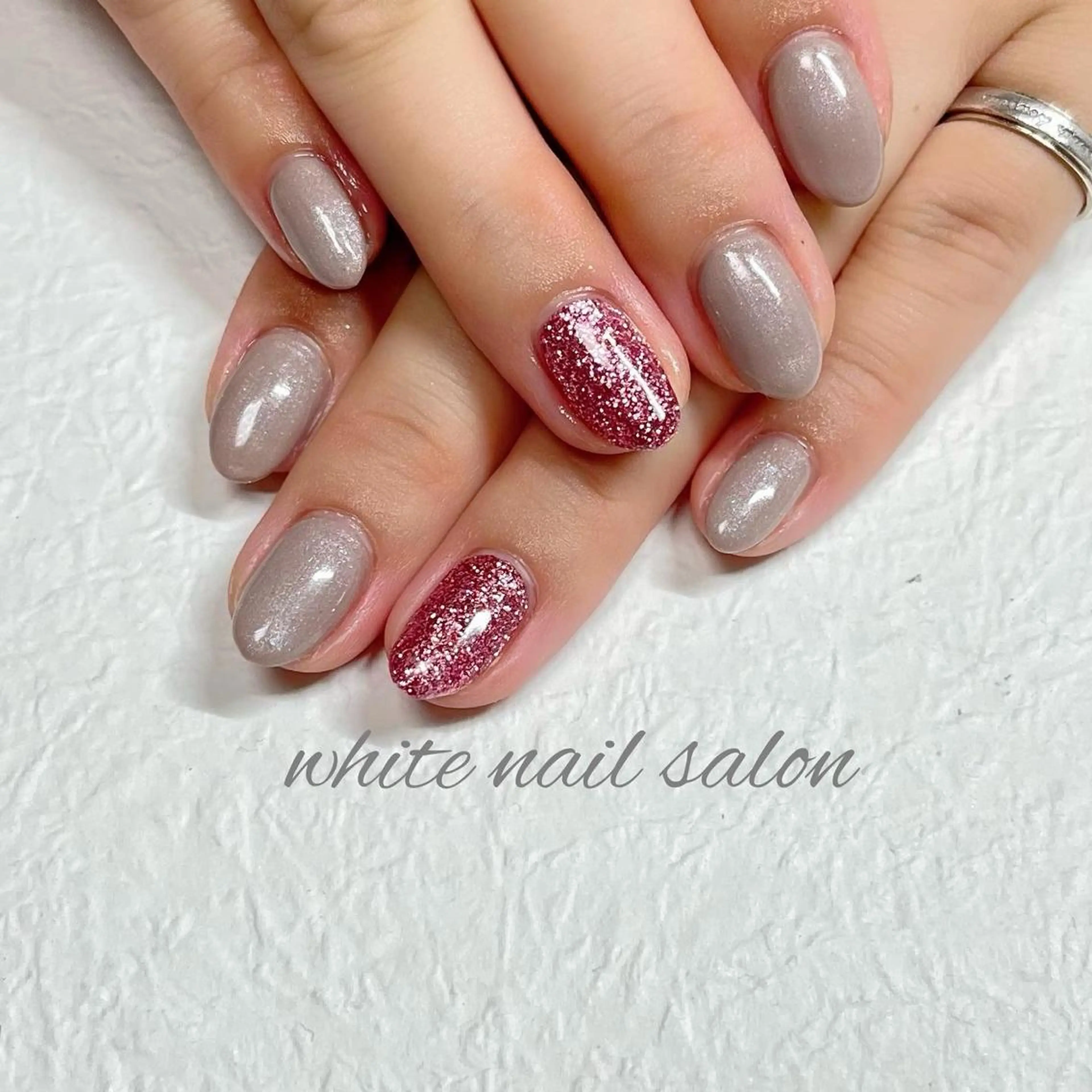 ネイル フットネイル ジェルネイル ハードジェル ラメ(グリッター) 持ち込み ハンドネイル white nail salonのネイルデザイン
