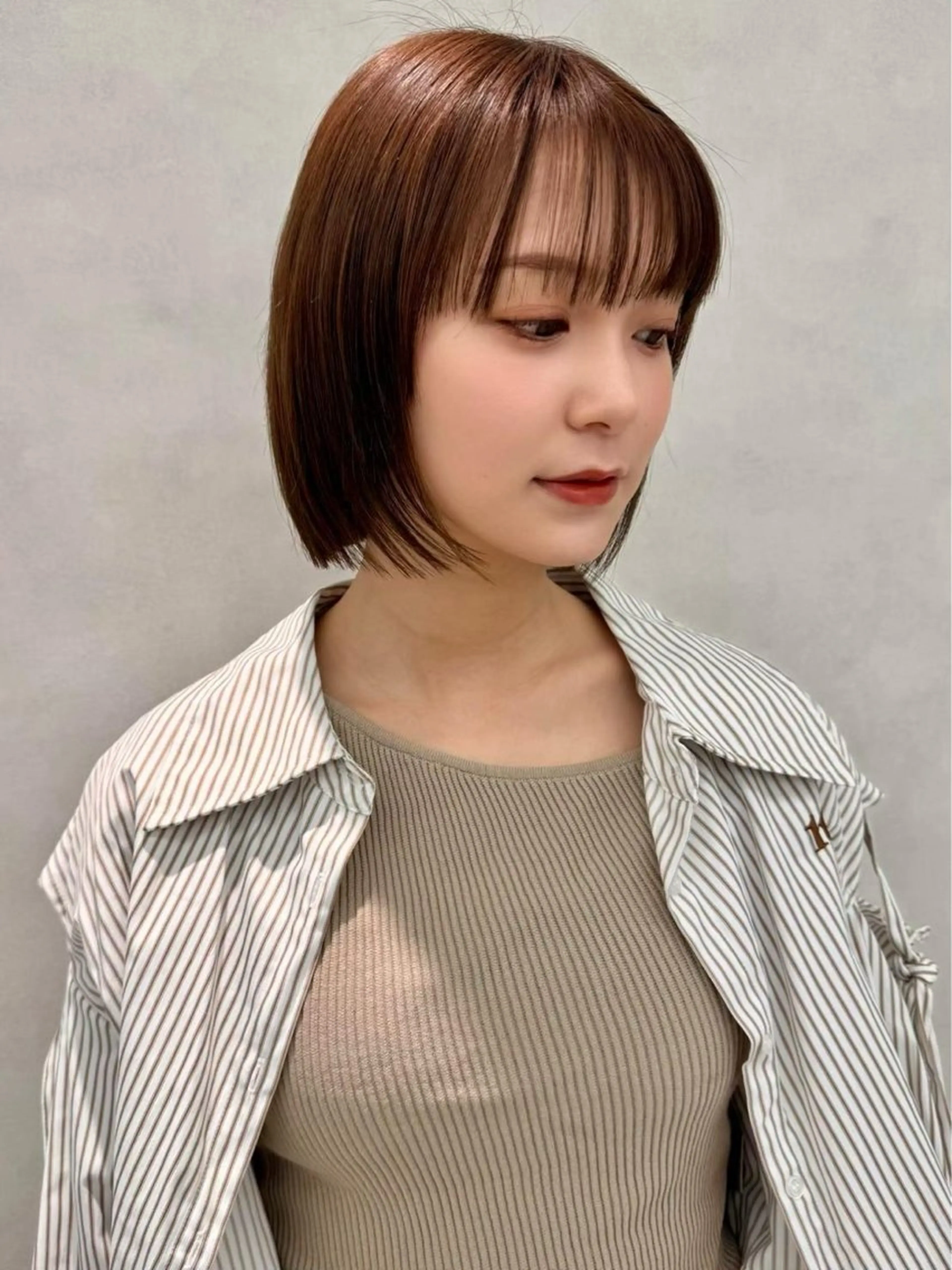 ショート カラー ヘアアレンジ アッシュ 透明感カラー グレージュ 髪質改善 カット ヘアカラー ✨韓国レイヤー/ 透明感カラー✨冨永剛のヘアスタイル