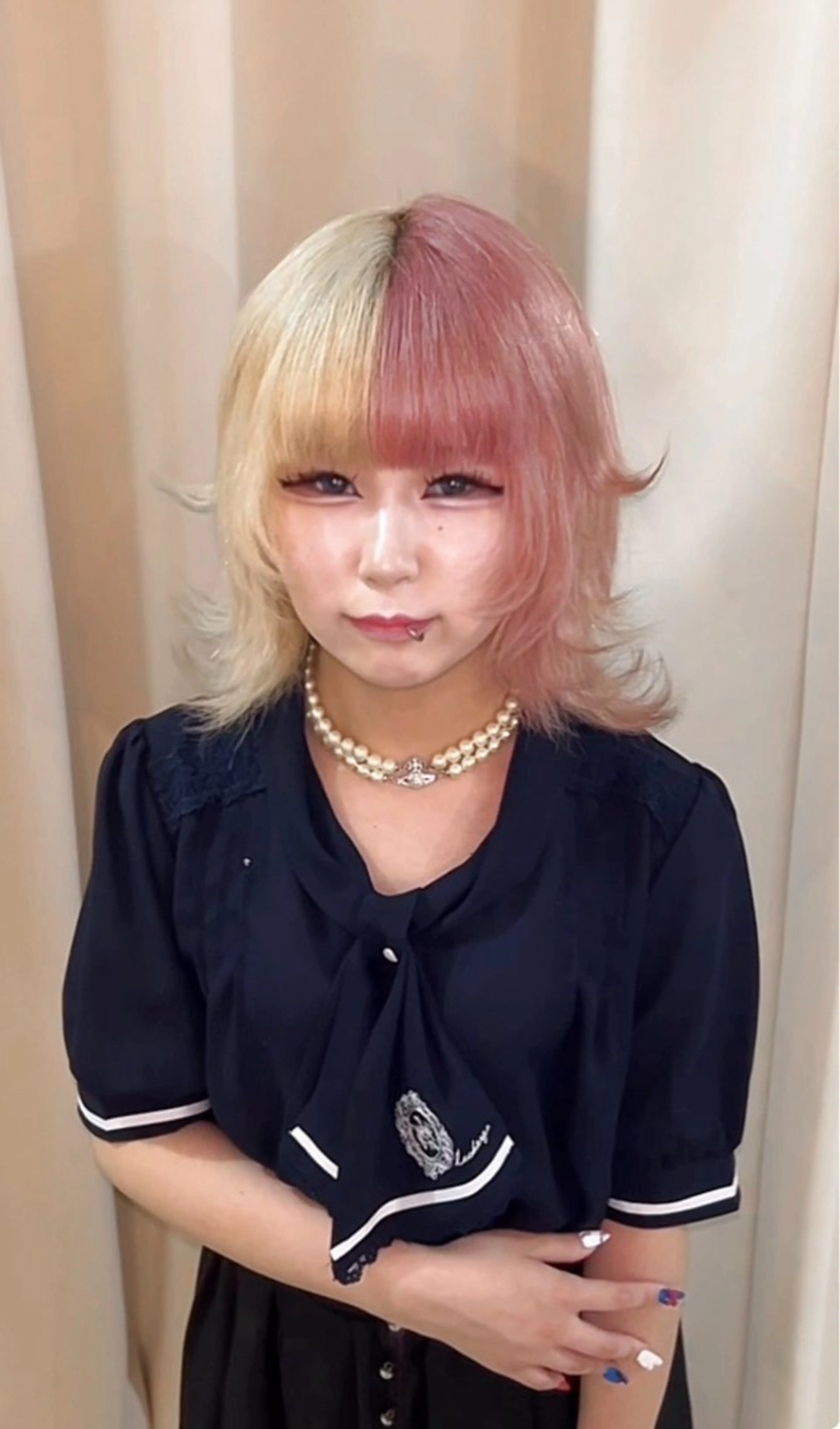ショート カラー ピンクカラー ツートーンカラー 《ヘアカラー特化》 すわ ゆいこのヘアスタイル