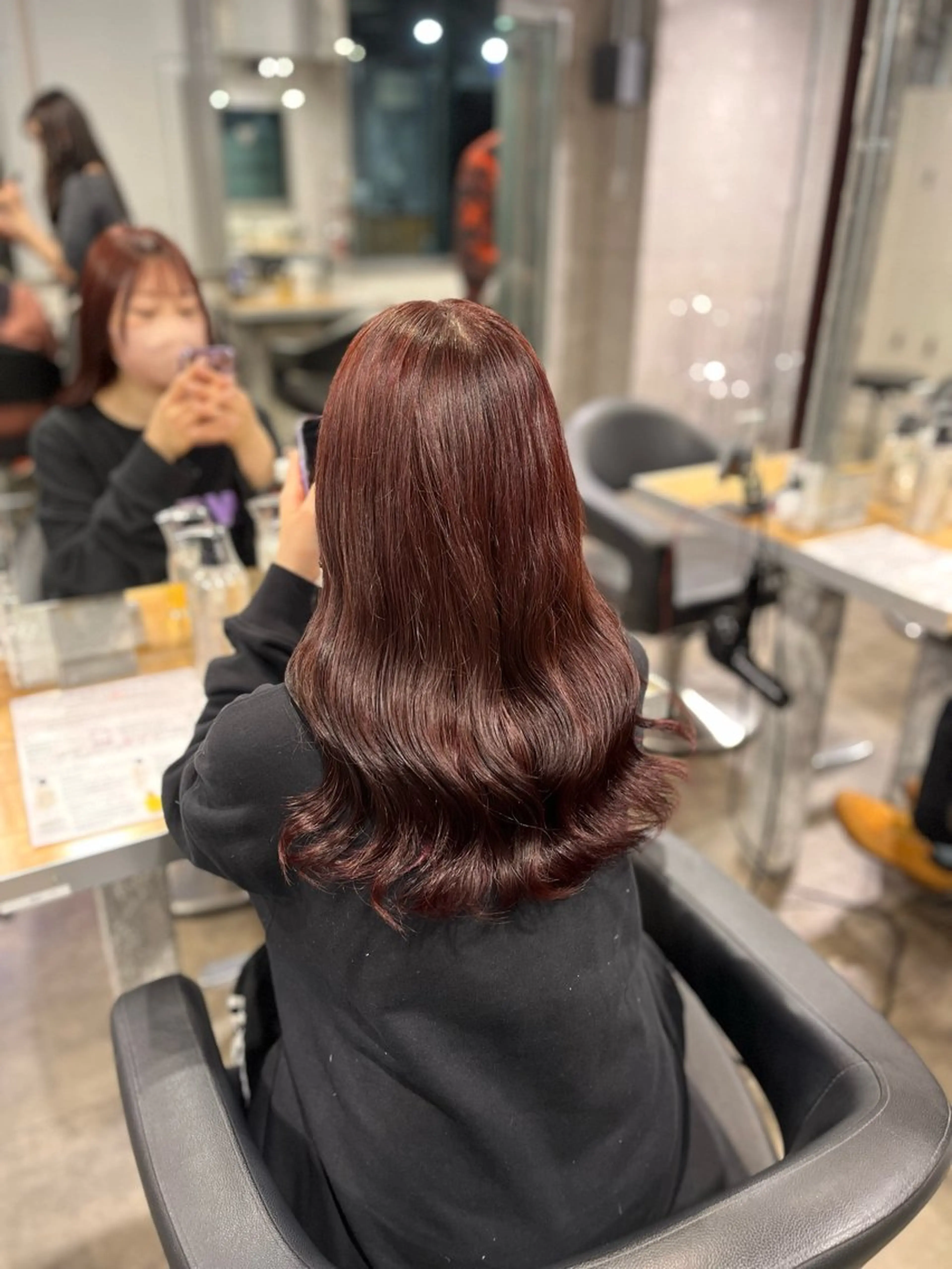 カラー ヘアカラー トリートメント ヘッドスパ ヘアセット ガーリーヘア💌トレ ンド暖色💌Yuuのヘアスタイル