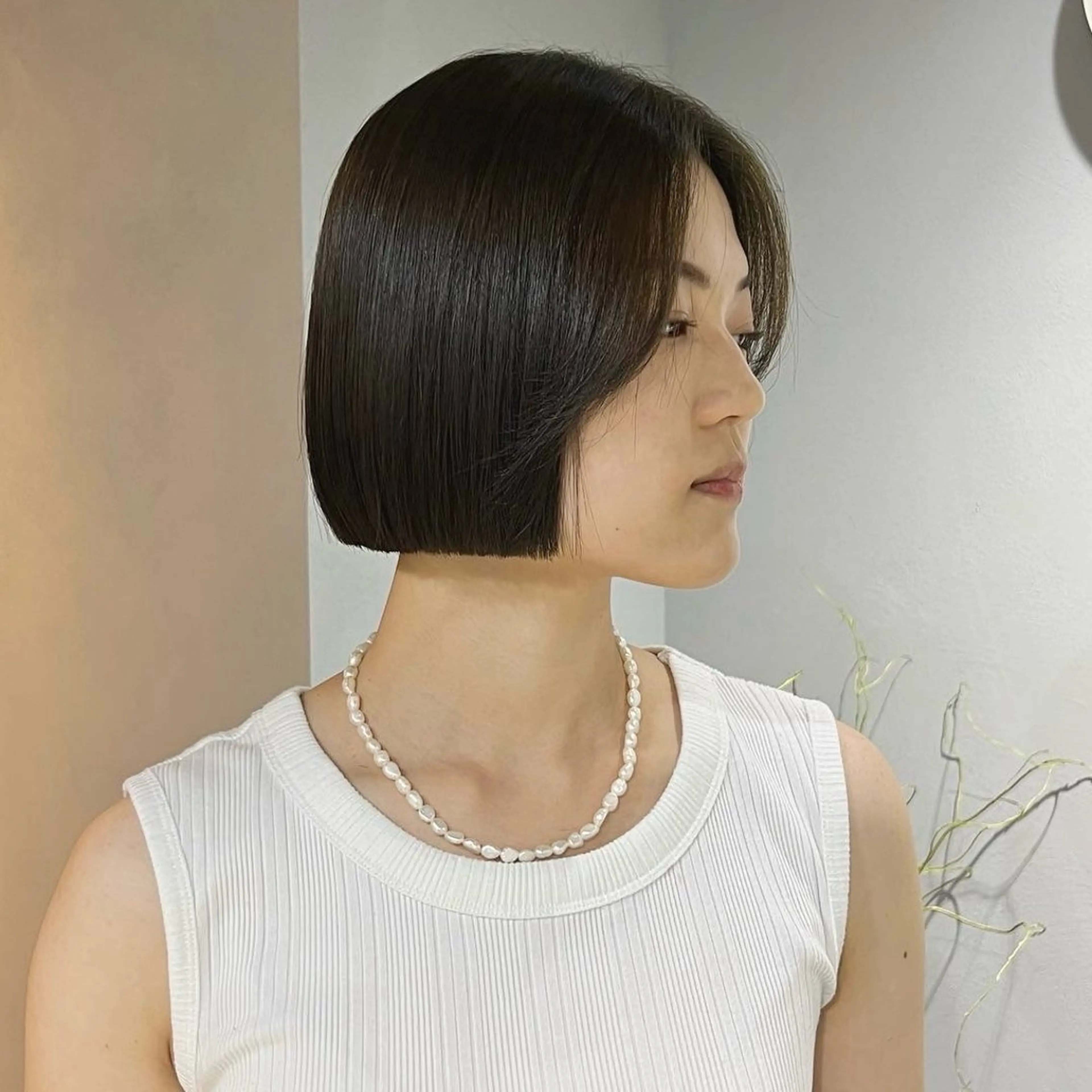 ミディアム カラー カット ヘアカラー 【arc】akane オリーブ/ベージュのヘアスタイル