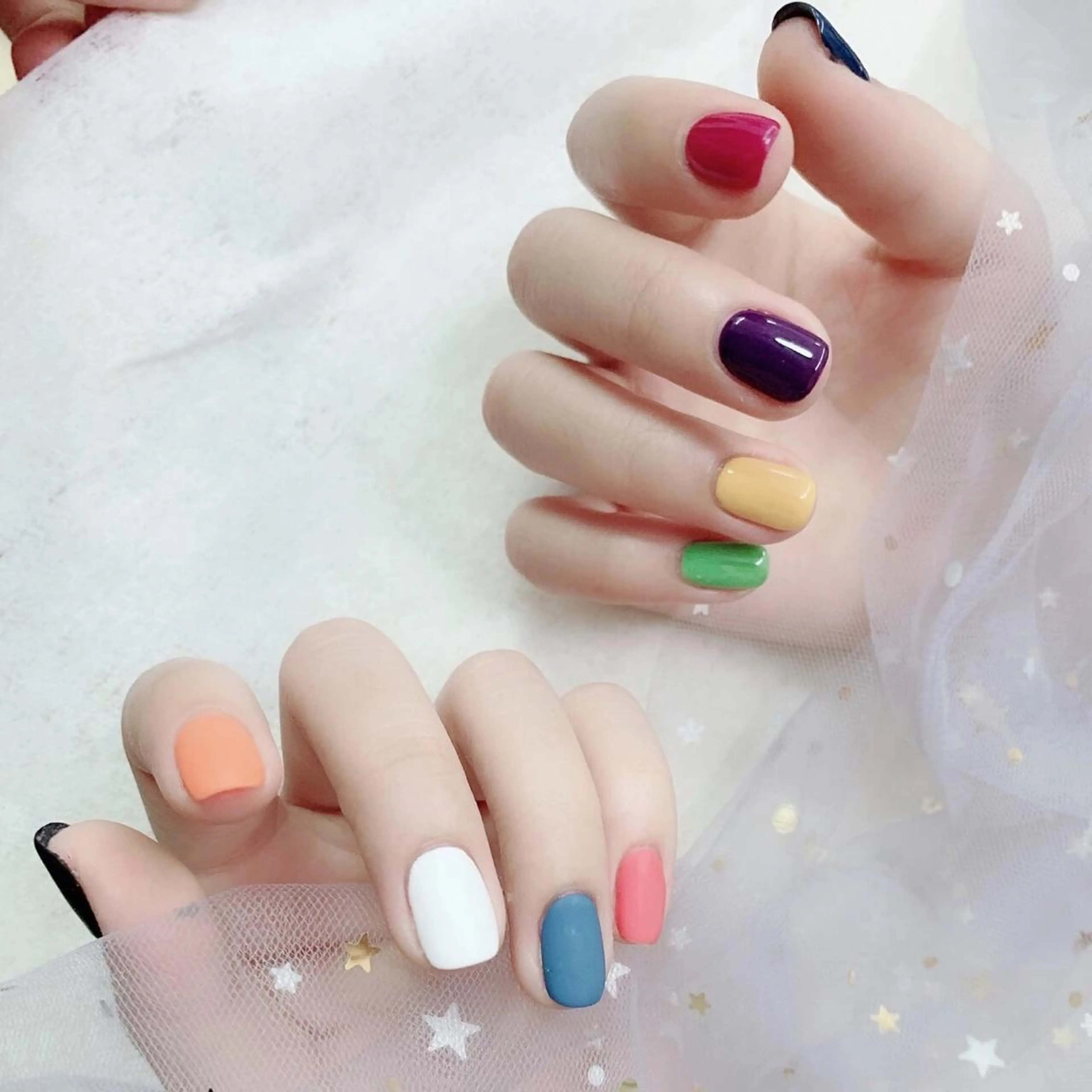 ネイル ハンドネイル ハンドケア ハク キのネイルデザイン