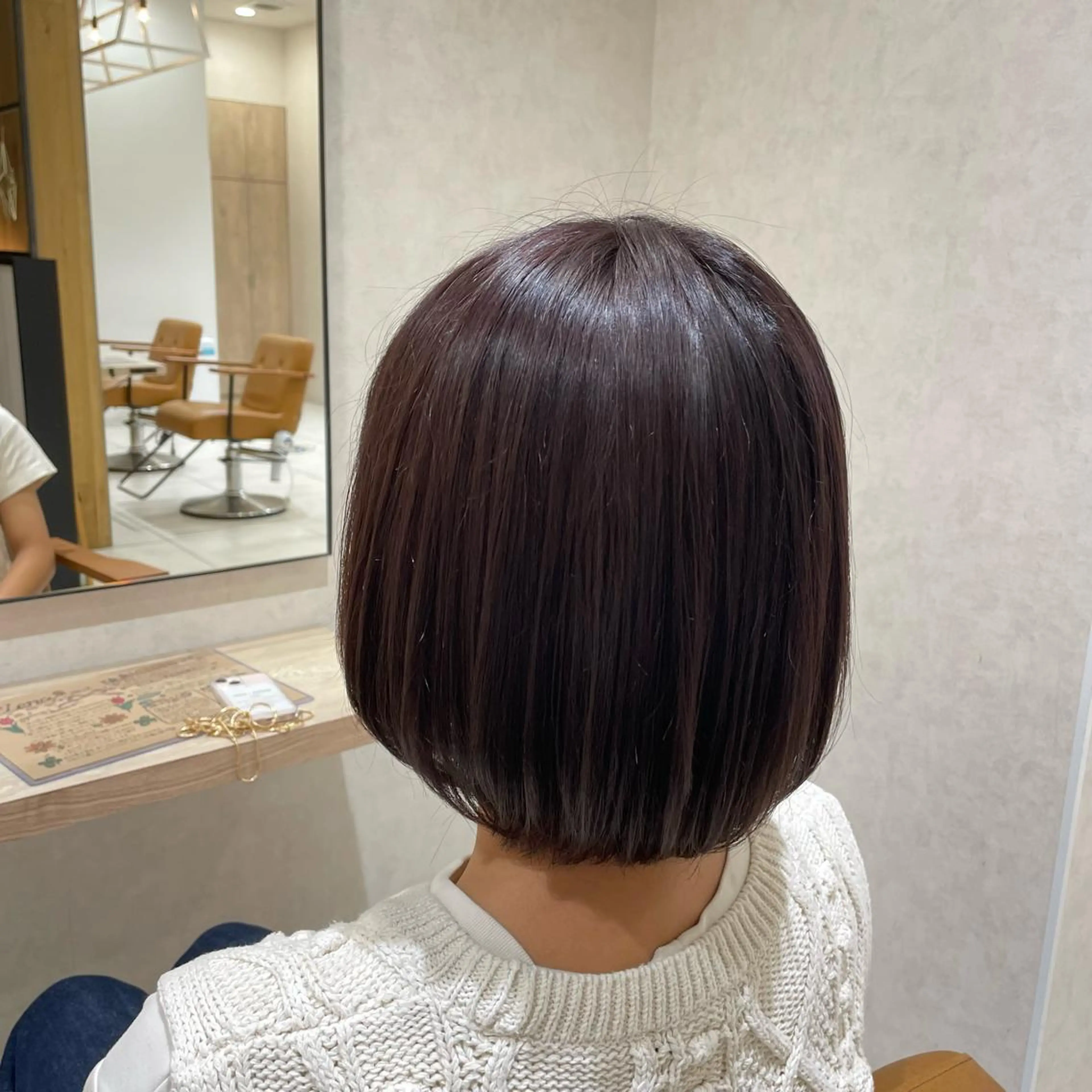 ショート カラー パープルカラー 海老名で韓国風 HANA🌷のヘアスタイル