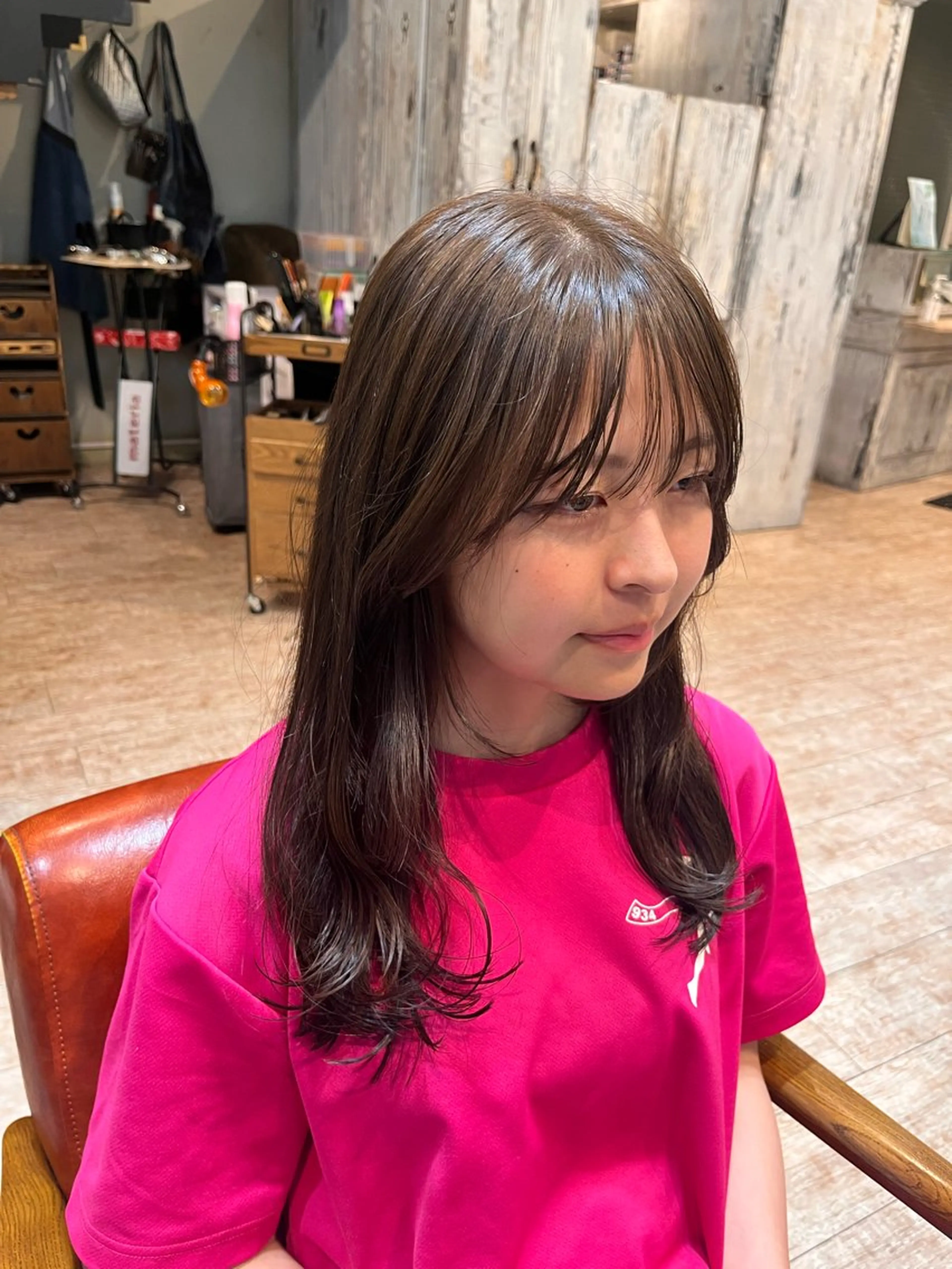 ロング 顔周りカット 韓国風ヘア レイヤーカット DieHare所属・林 紅葉のヘアスタイル