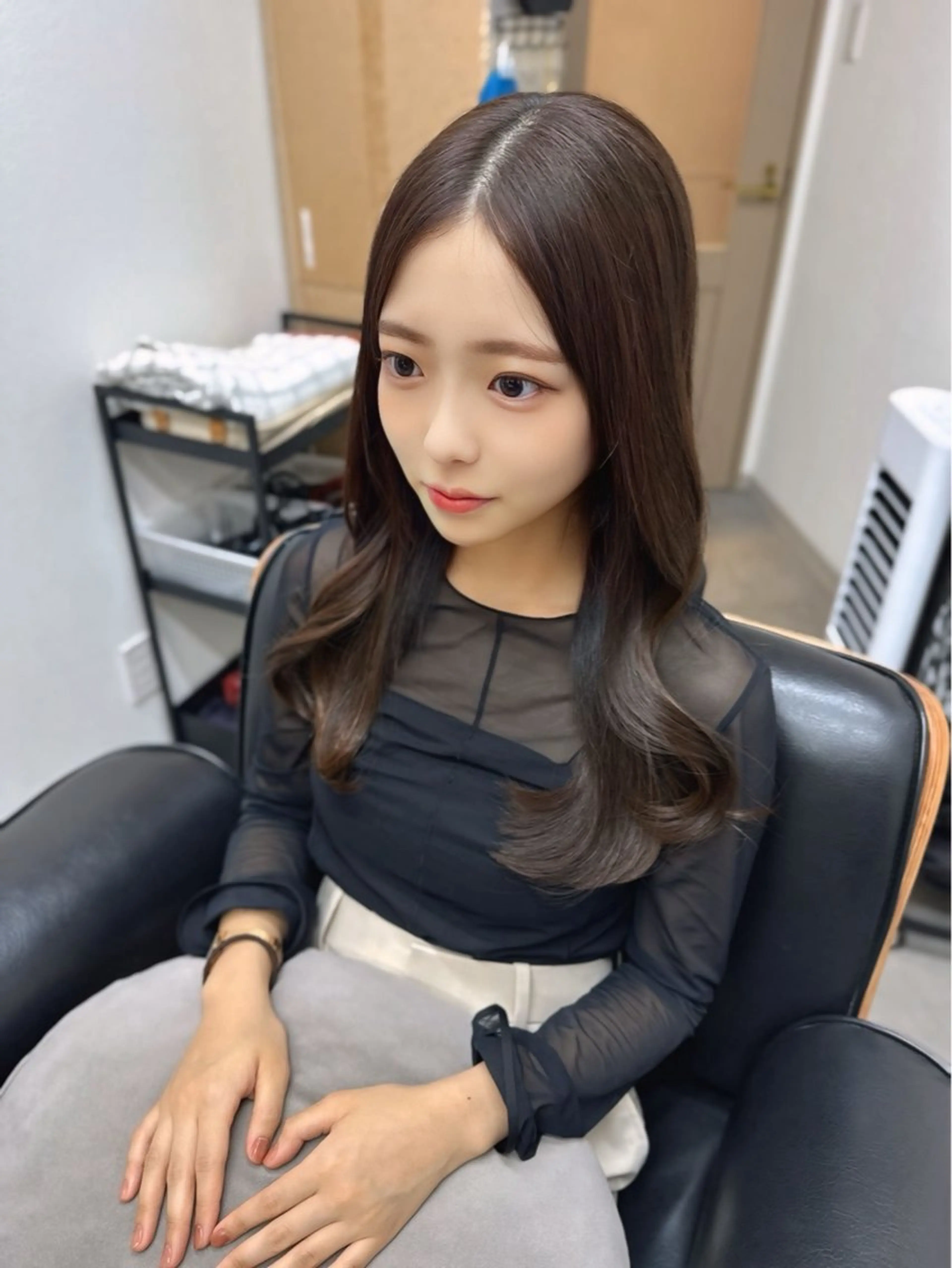 ロング カラー アディクシーカラー イルミナカラー クオルシアカラー 髪質改善 韓国風ヘア カット ヘアカラー トリートメント The Apartment of Solon 船橋 2nd所属・高橋潤⚜️縮毛矯正 /NEO髪質改善のヘアスタイル