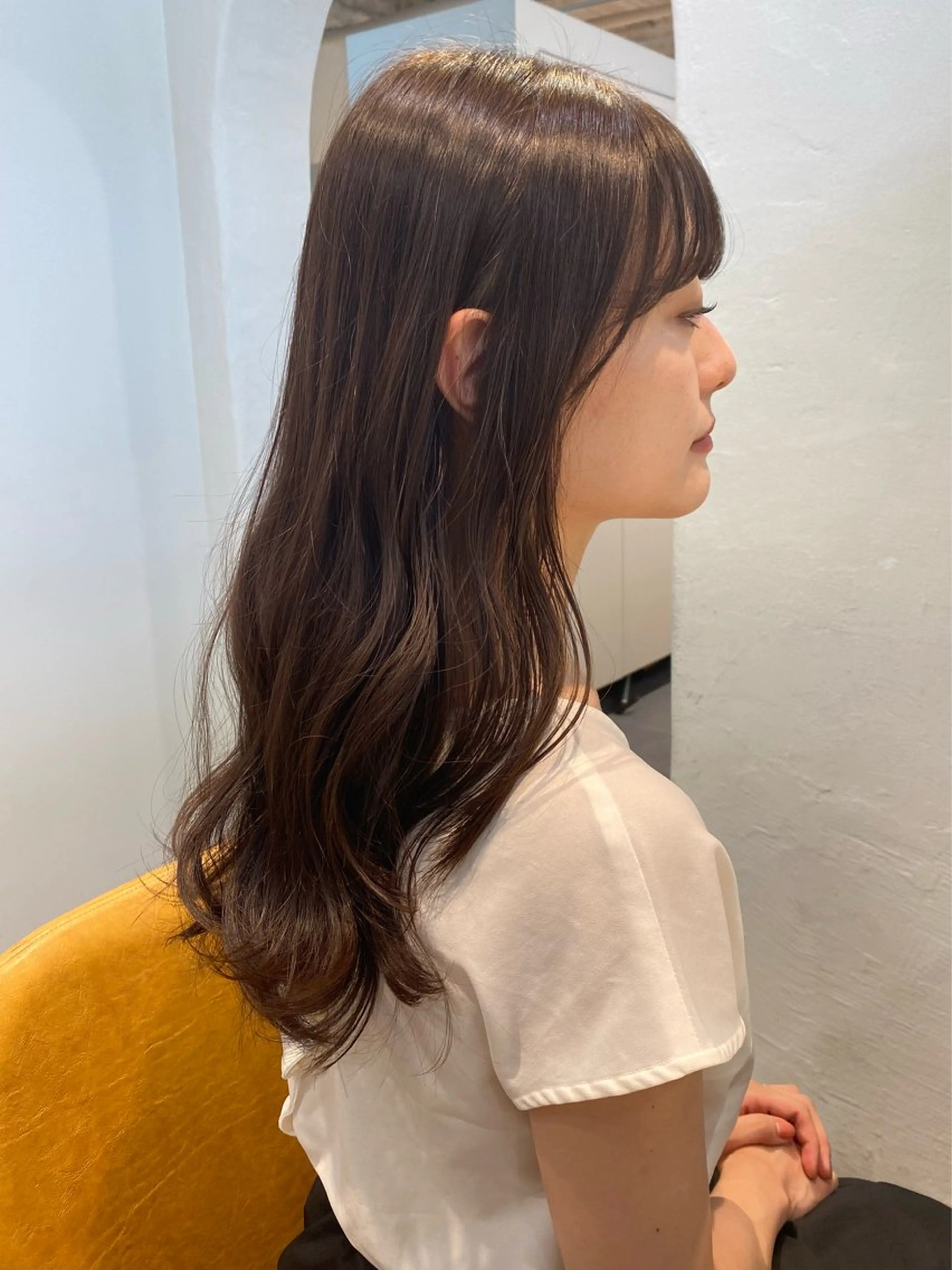 セミロング カラー 当日予約大歓迎💗 依田瑞希のヘアスタイル