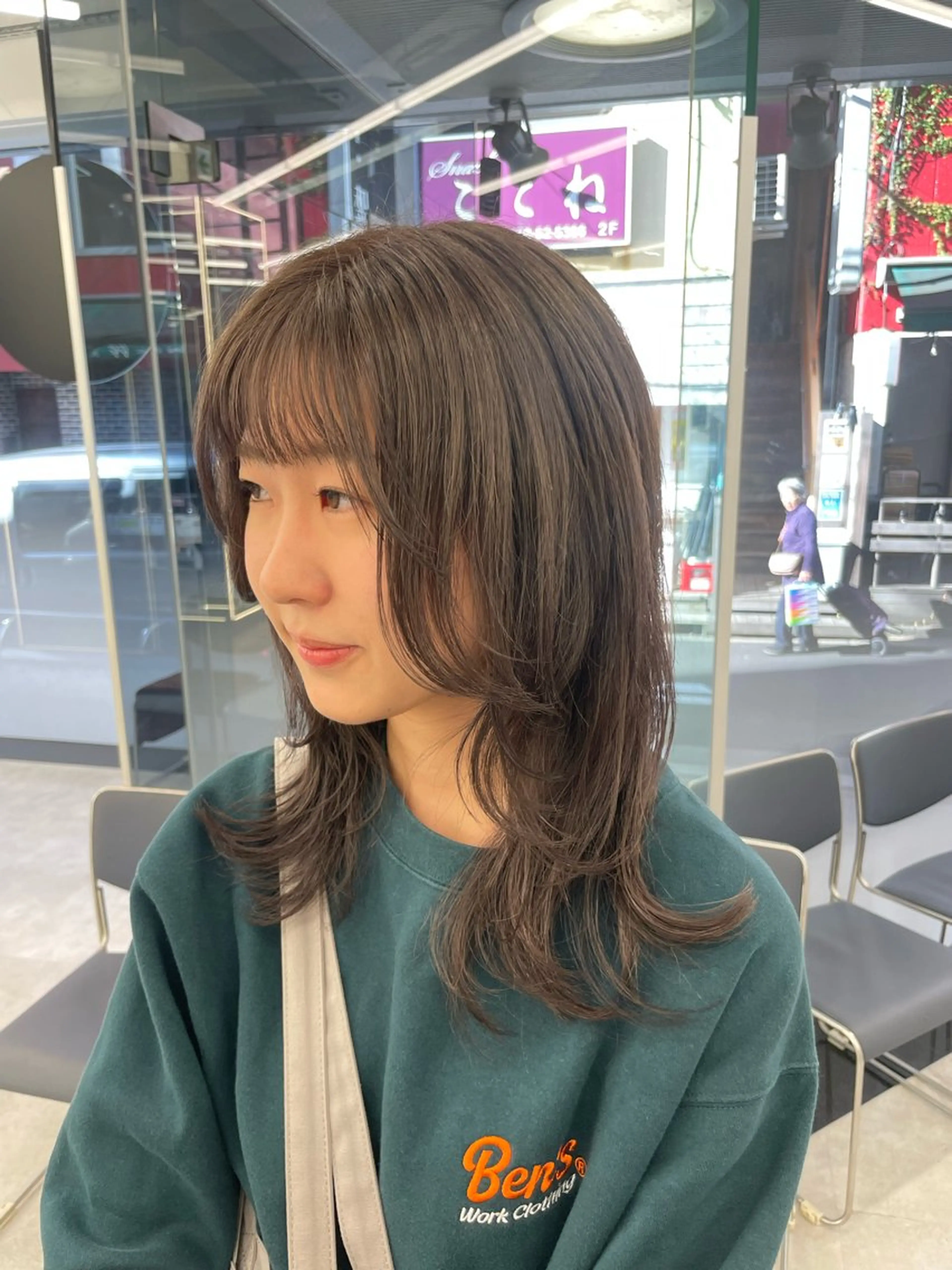 セミロング カラー ヘアアレンジ ヘアカラー トリートメント 【Sweep】おじま のぞみのヘアスタイル