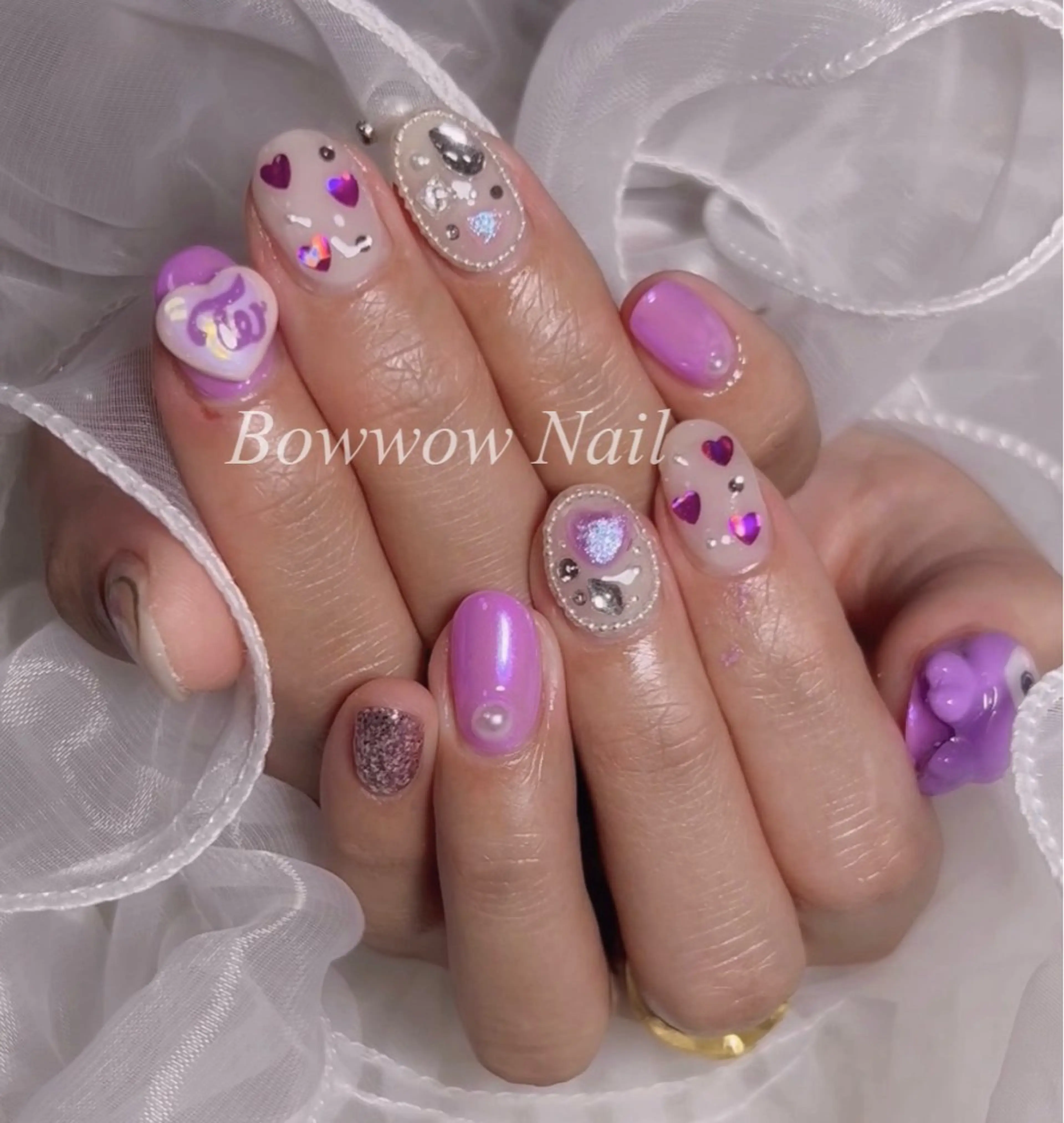 ネイル Bow wow Nail さや🧸のネイルデザイン
