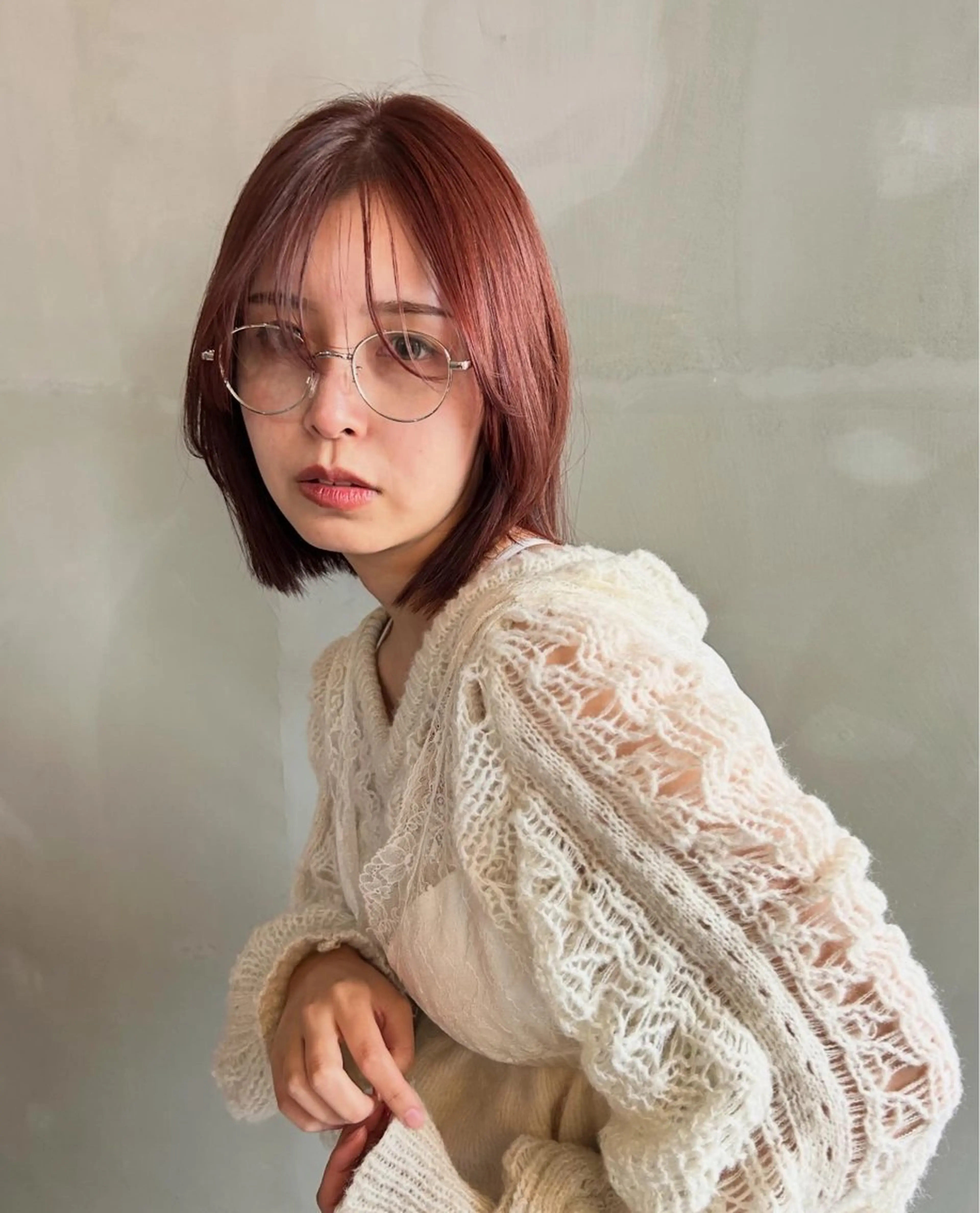 ショート カラー ベージュカラー ブリーチ カシス カシスベージュ ブリーチなしカラー カット ヘアカラー トリートメント ショート/ボブ専門 宮脇美奈/南船場のヘアスタイル