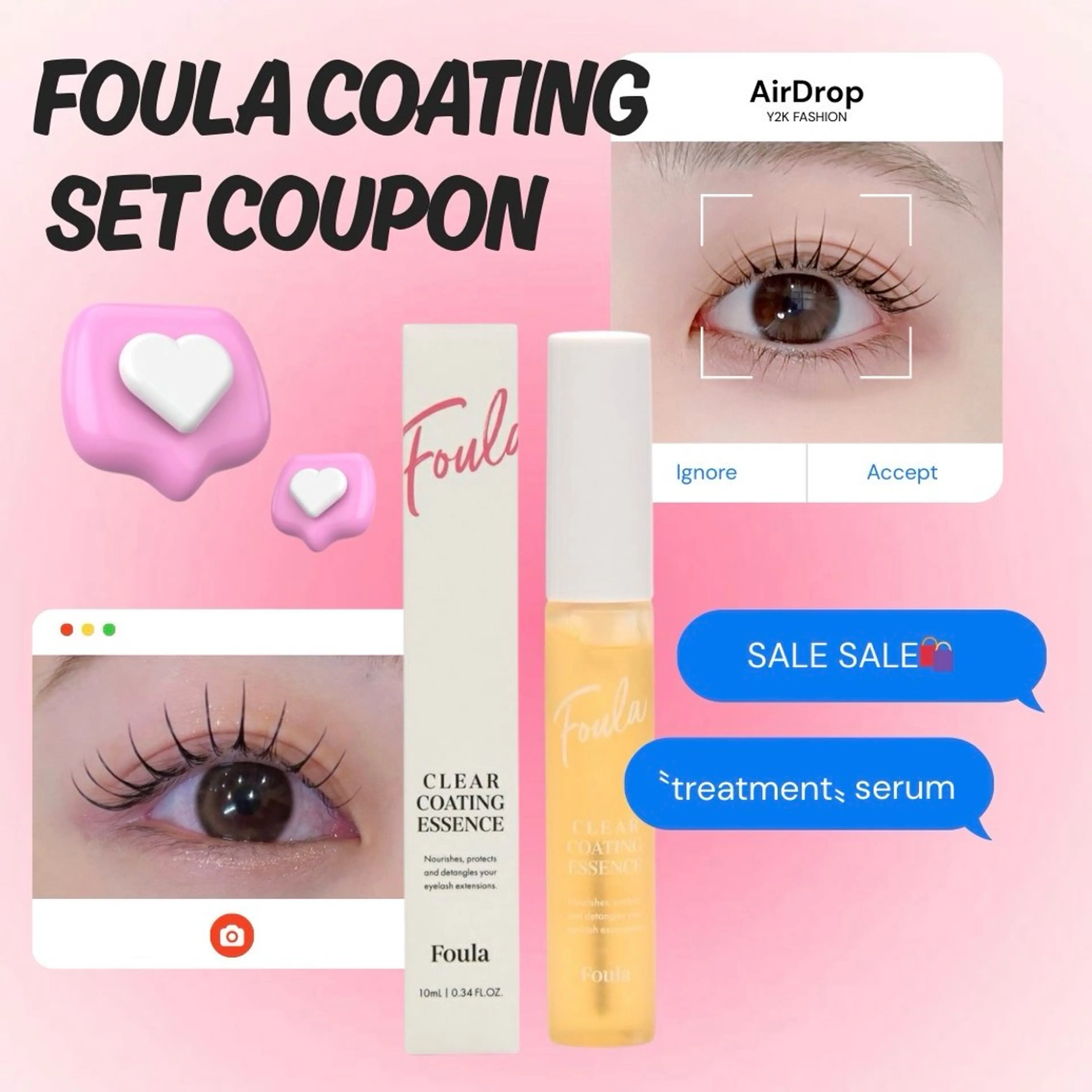 【🎁高保湿成分配合コーティング剤1本プレゼント🎁】🉐40%オフ⟡〔まつげパーマ➕アイパック➕コーティング仕上げ✨の写真