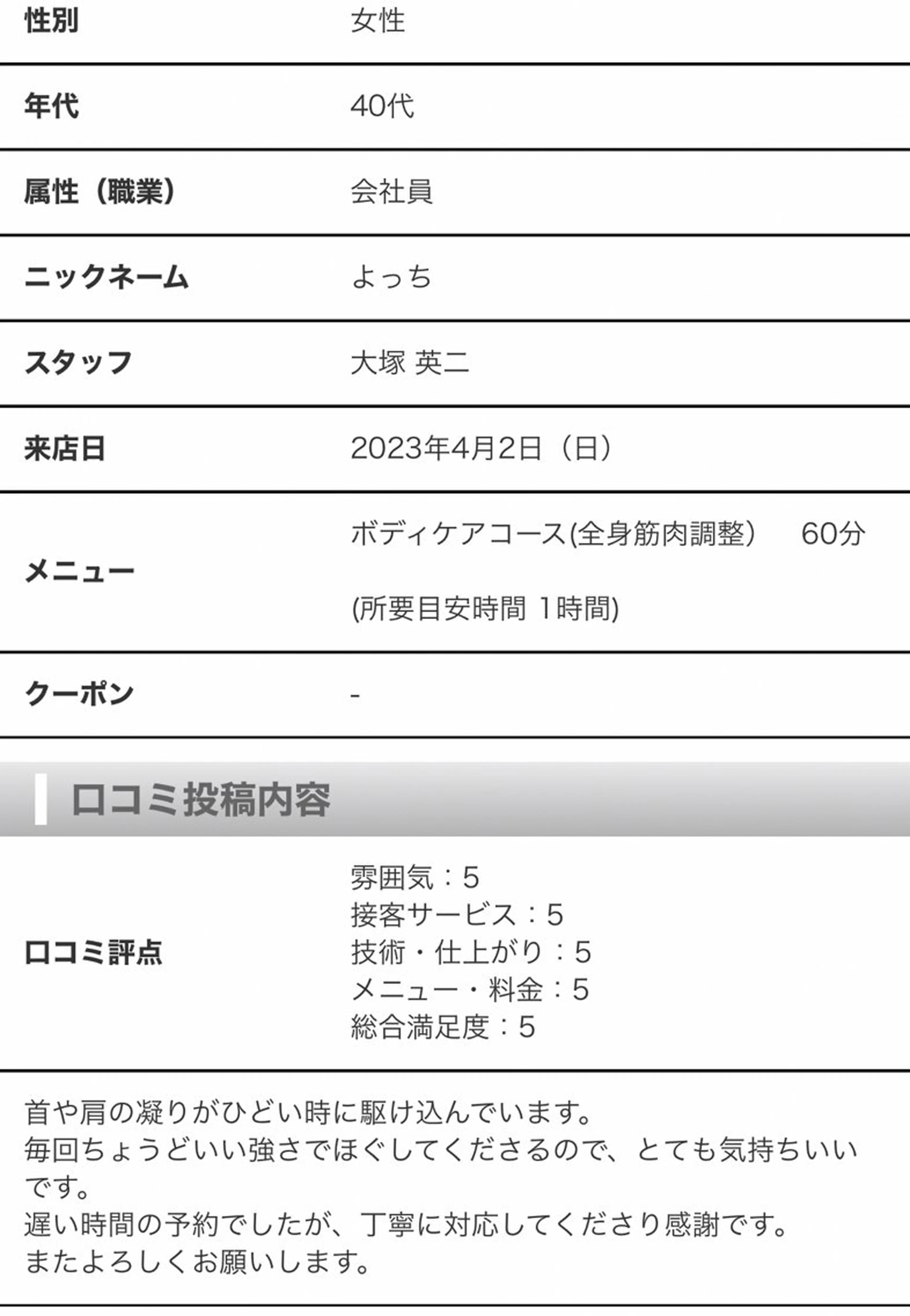 大塚【美姿勢× 身体ケア】のエステ・リラクイメージ
