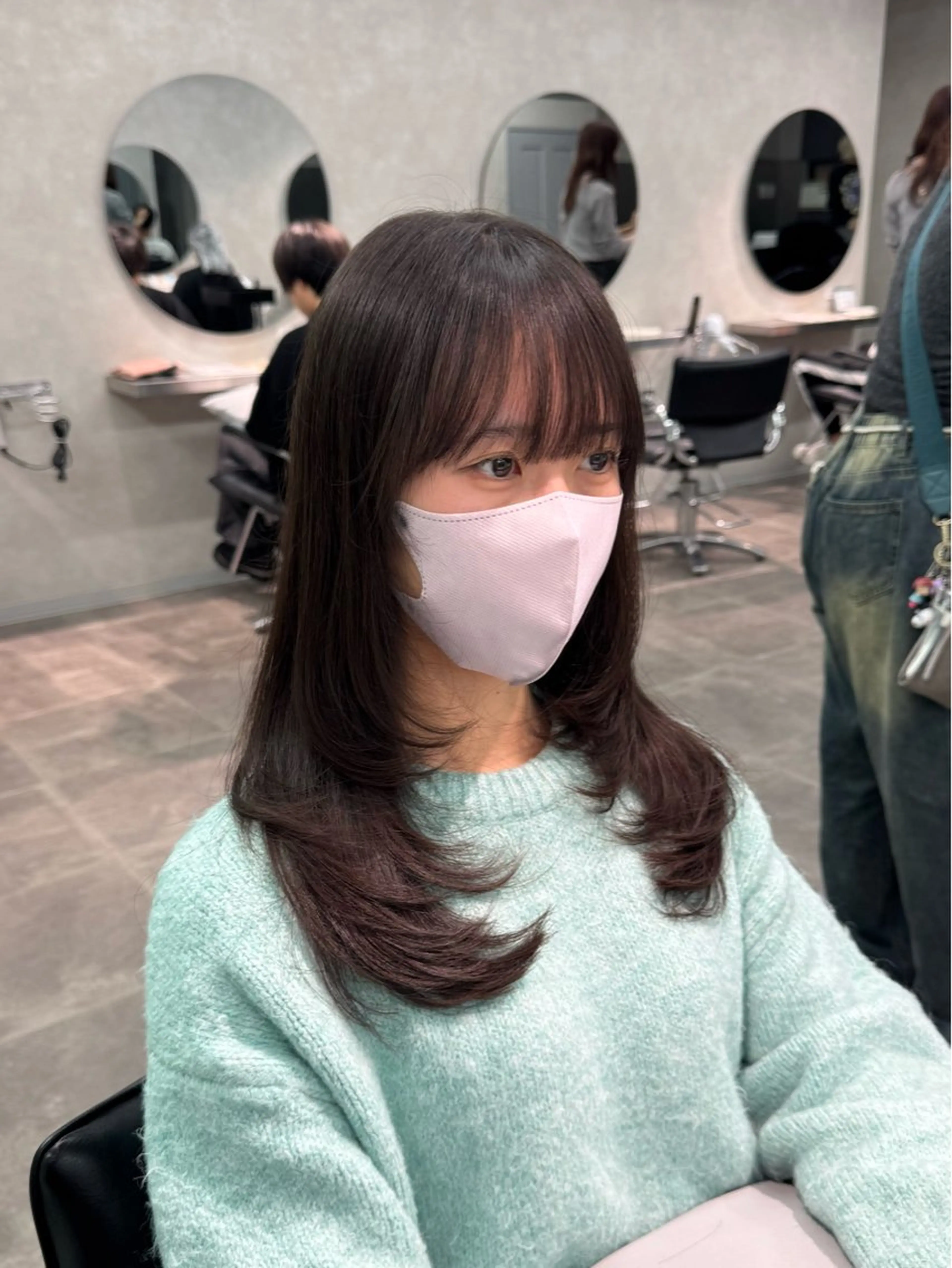 セミロング カット ヘアカラー 韓国特化🇰🇷千葉 /レイヤーカット竜生のヘアスタイル