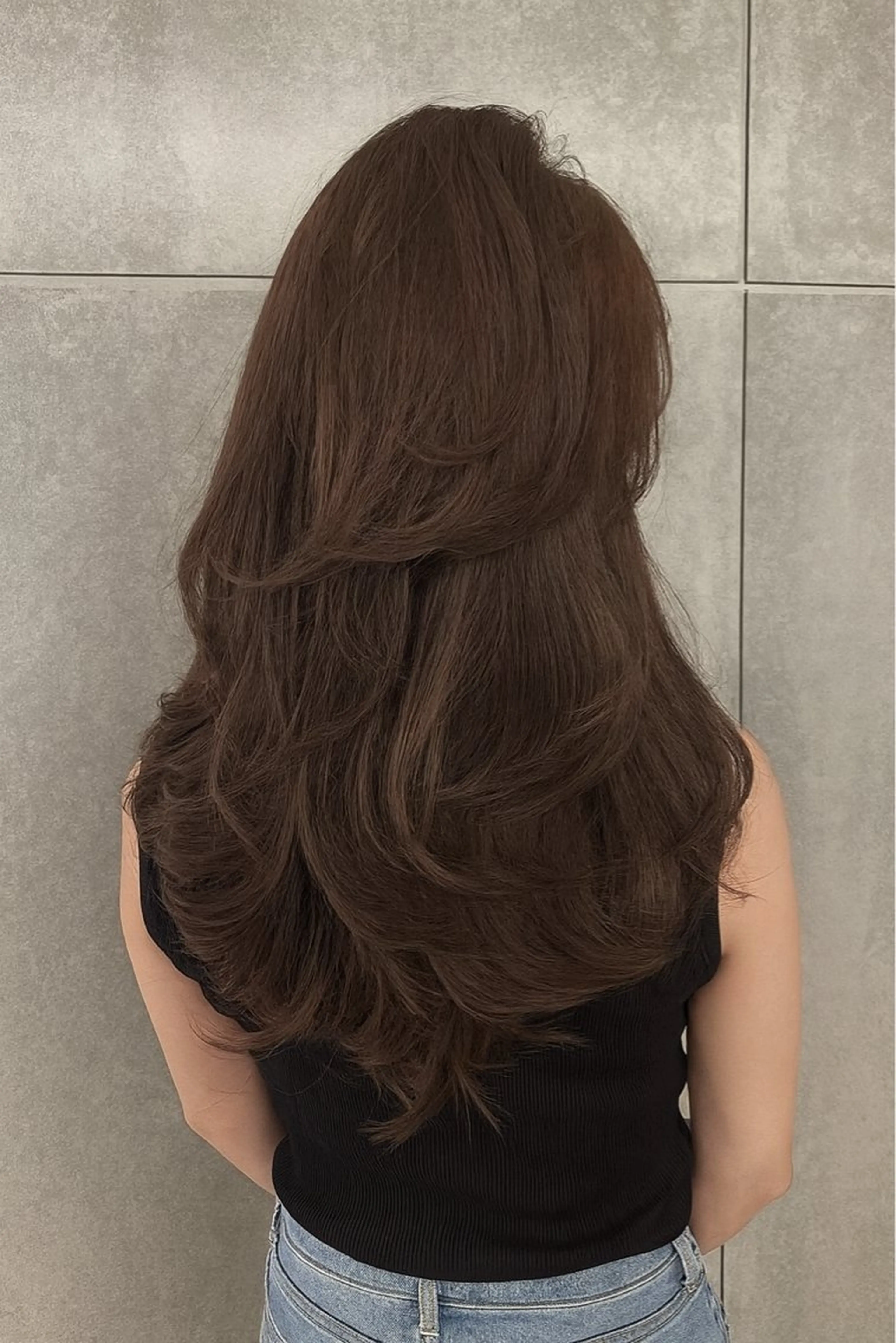 ロング カラー カット ヘアカラー 艶髪レイヤー屋さん 大澤竜馬のヘアスタイル