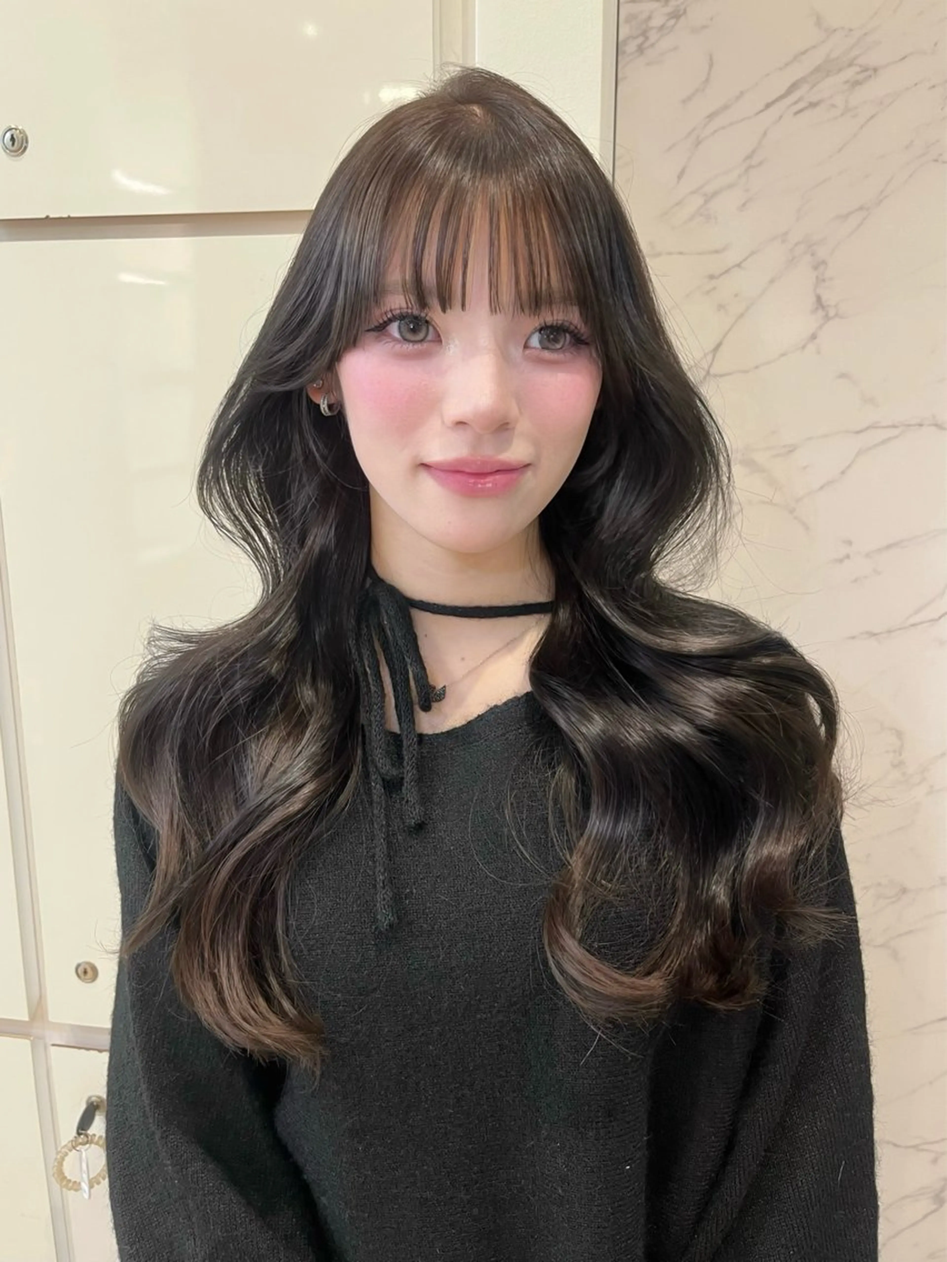 ロング カラー 透明感カラー カット ヘアカラー トリートメント 透明感カラー/レイヤ ー/Himari🩶のヘアスタイル