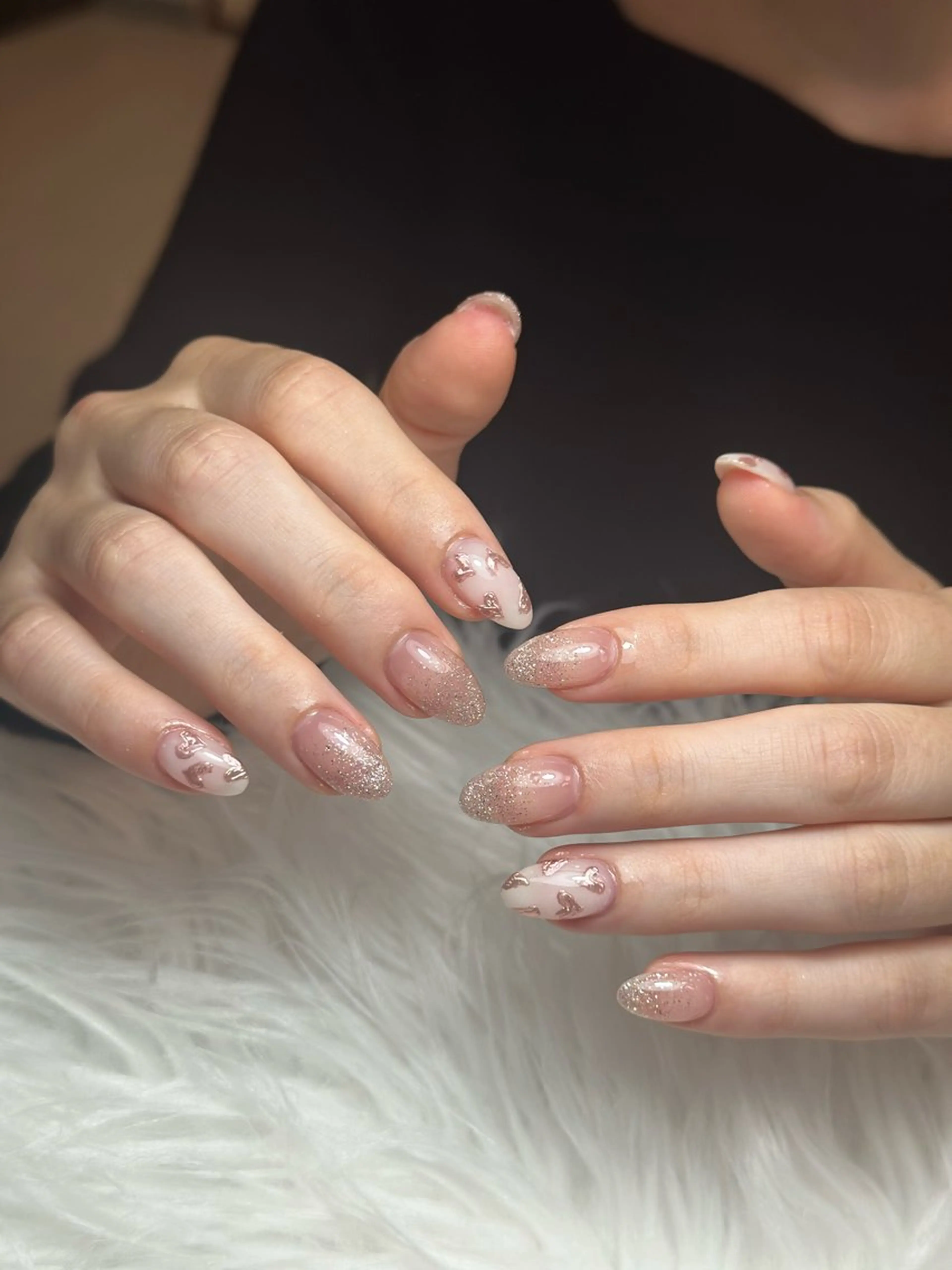 ネイル チークネイル フレンチネイル グラデーション マグネットネイル ミラーネイル ハンドネイル Trang nailのネイルデザイン