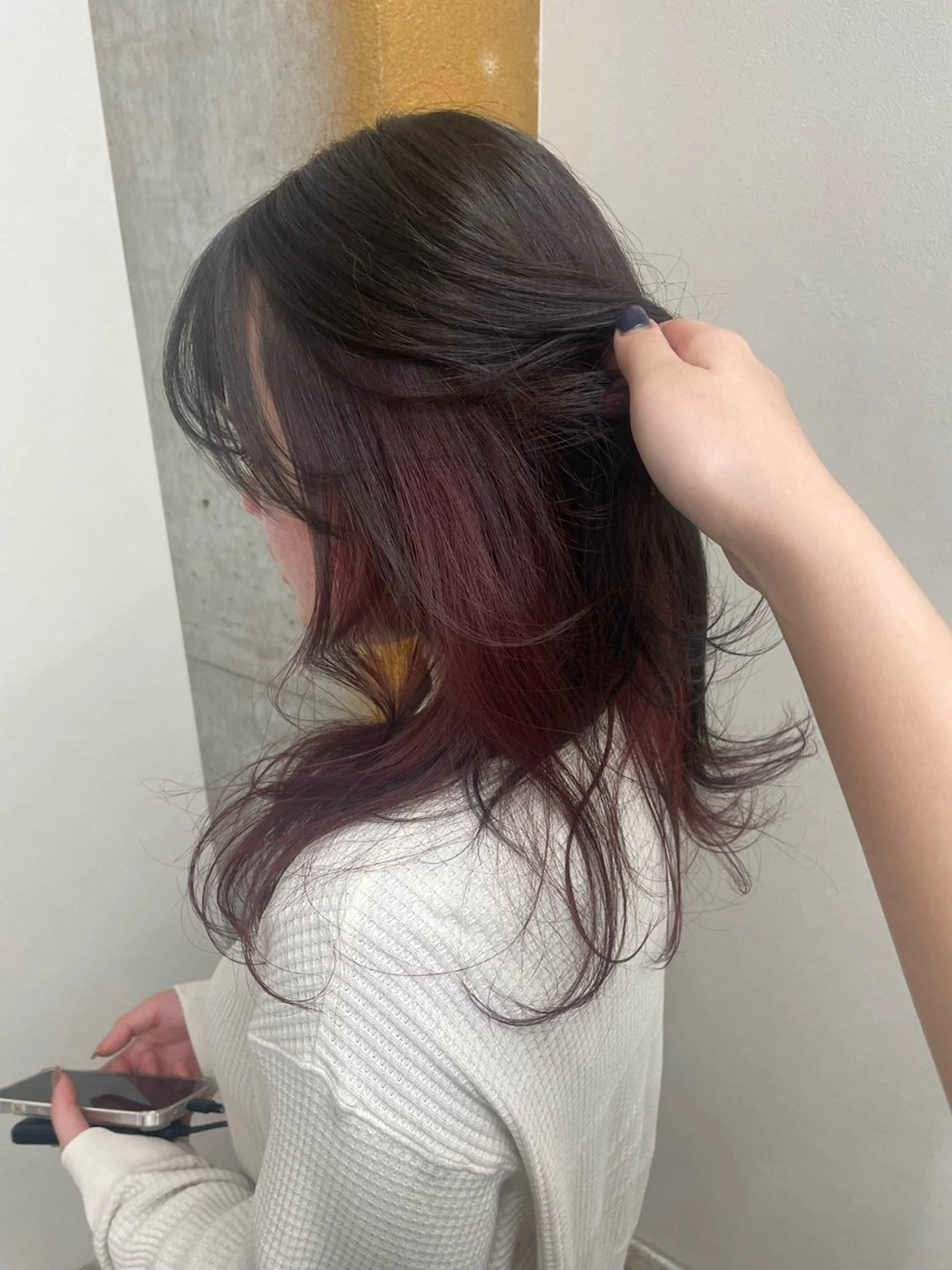 セミロング ヘアカラー パーマ ユナ /モデル様募集中のヘアスタイル