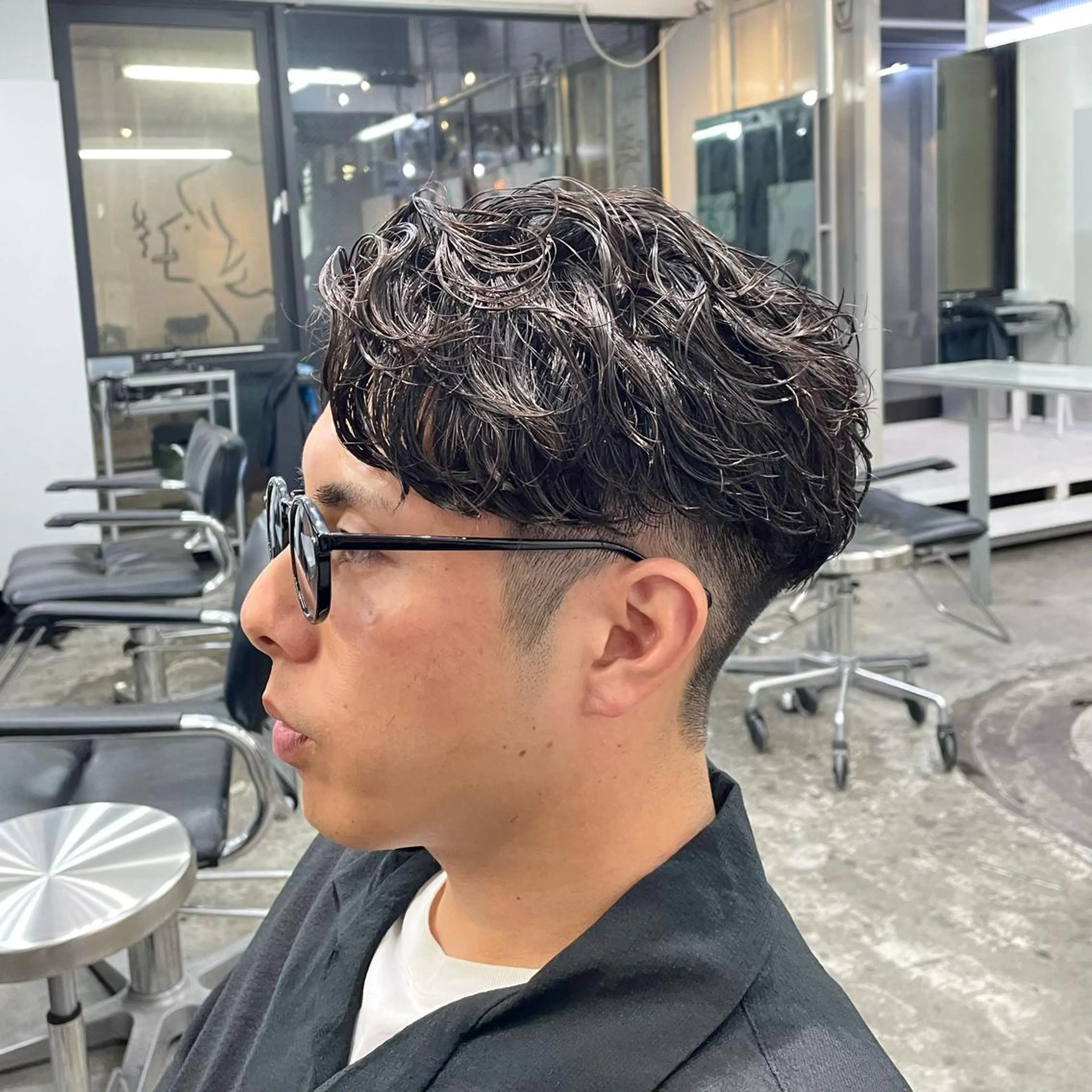 ショート パーマ メンズ カット パーマ メンズ特化美容師/ 藤戸 椋のヘアスタイル
