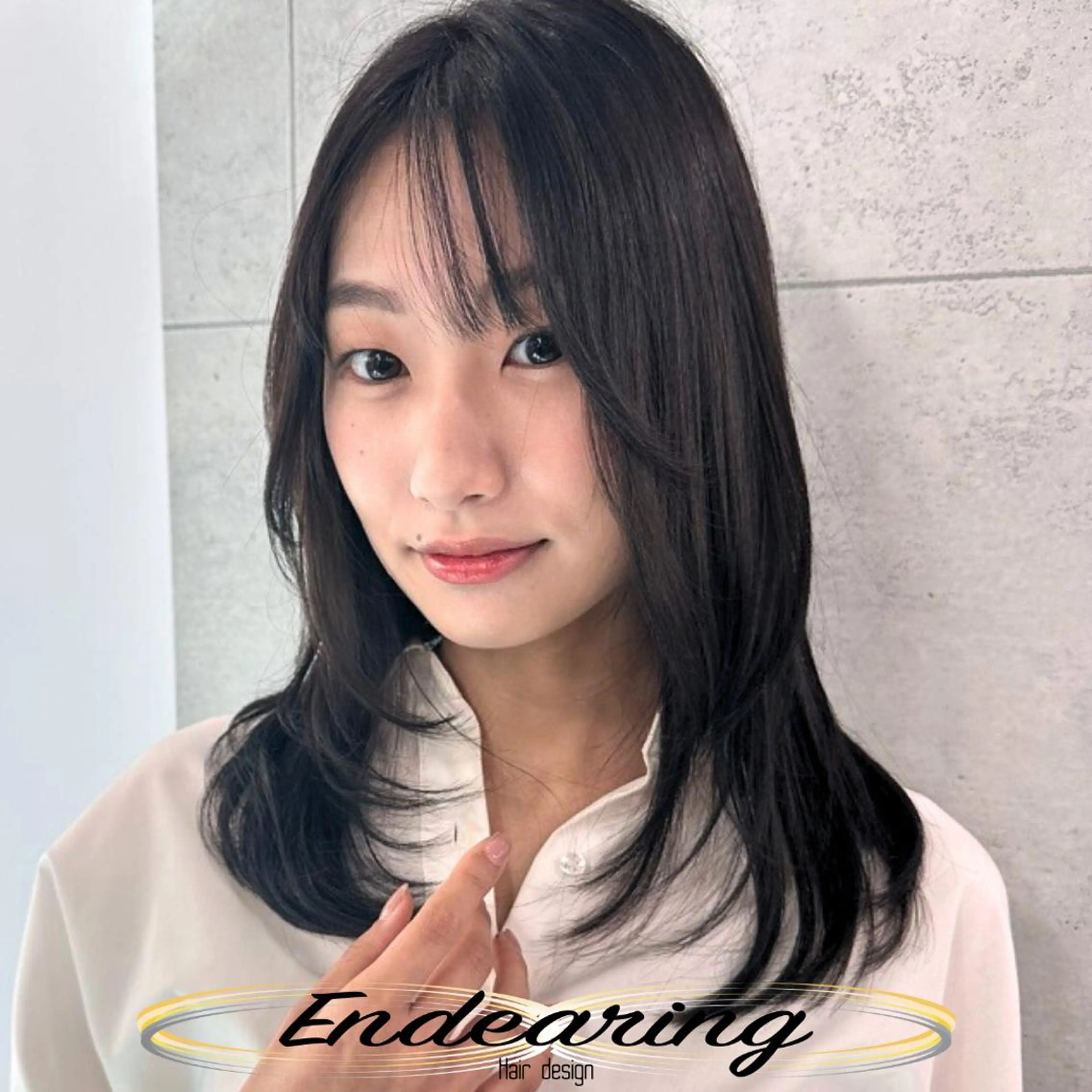 セミロング 顔まわりレイヤー レイヤーカット 小顔カット トリートメント カット トリートメント 柳田 怜那/銀座 Endearingのヘアスタイル