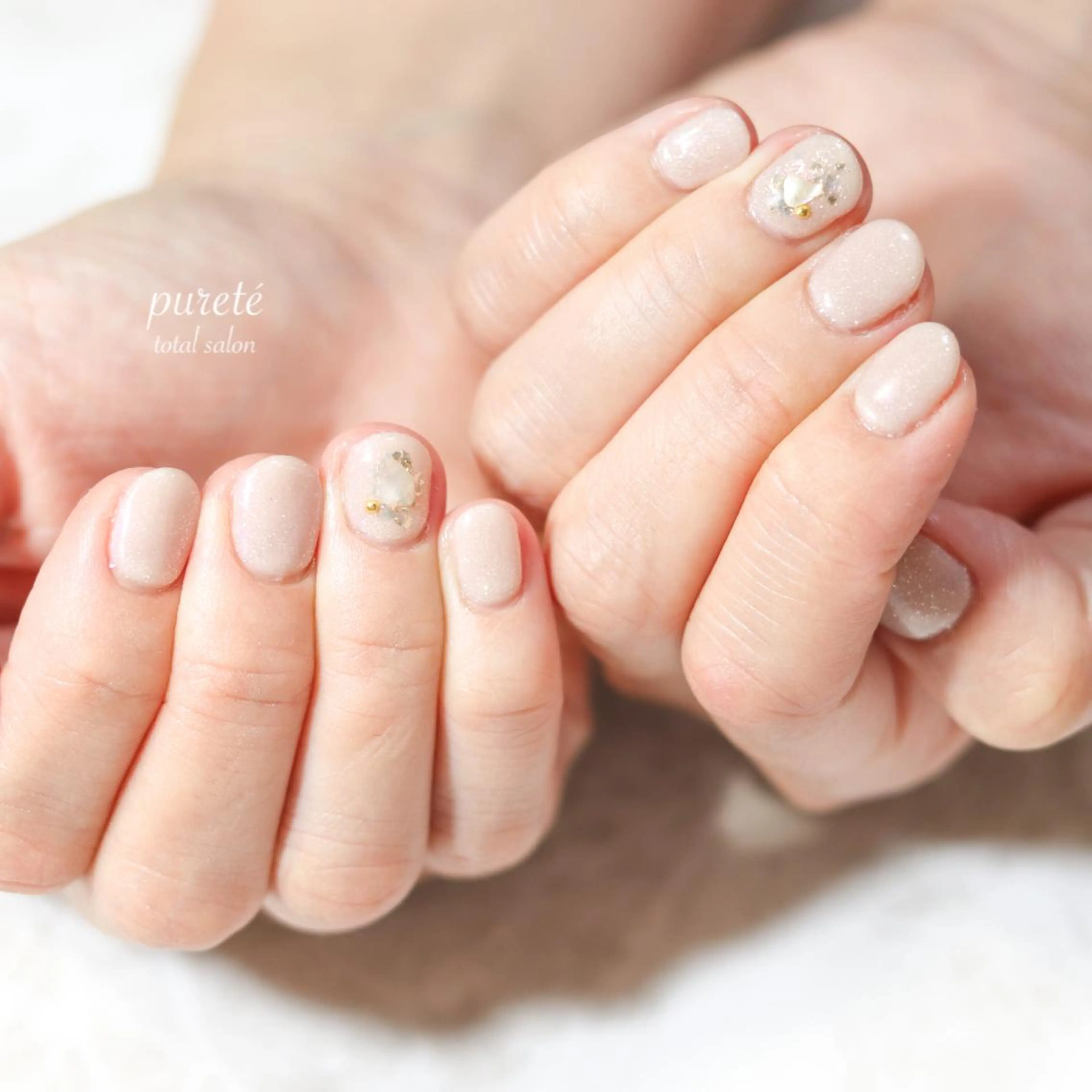 ネイル キラキラネイル ピンク nailsalon Puretéのネイルデザイン