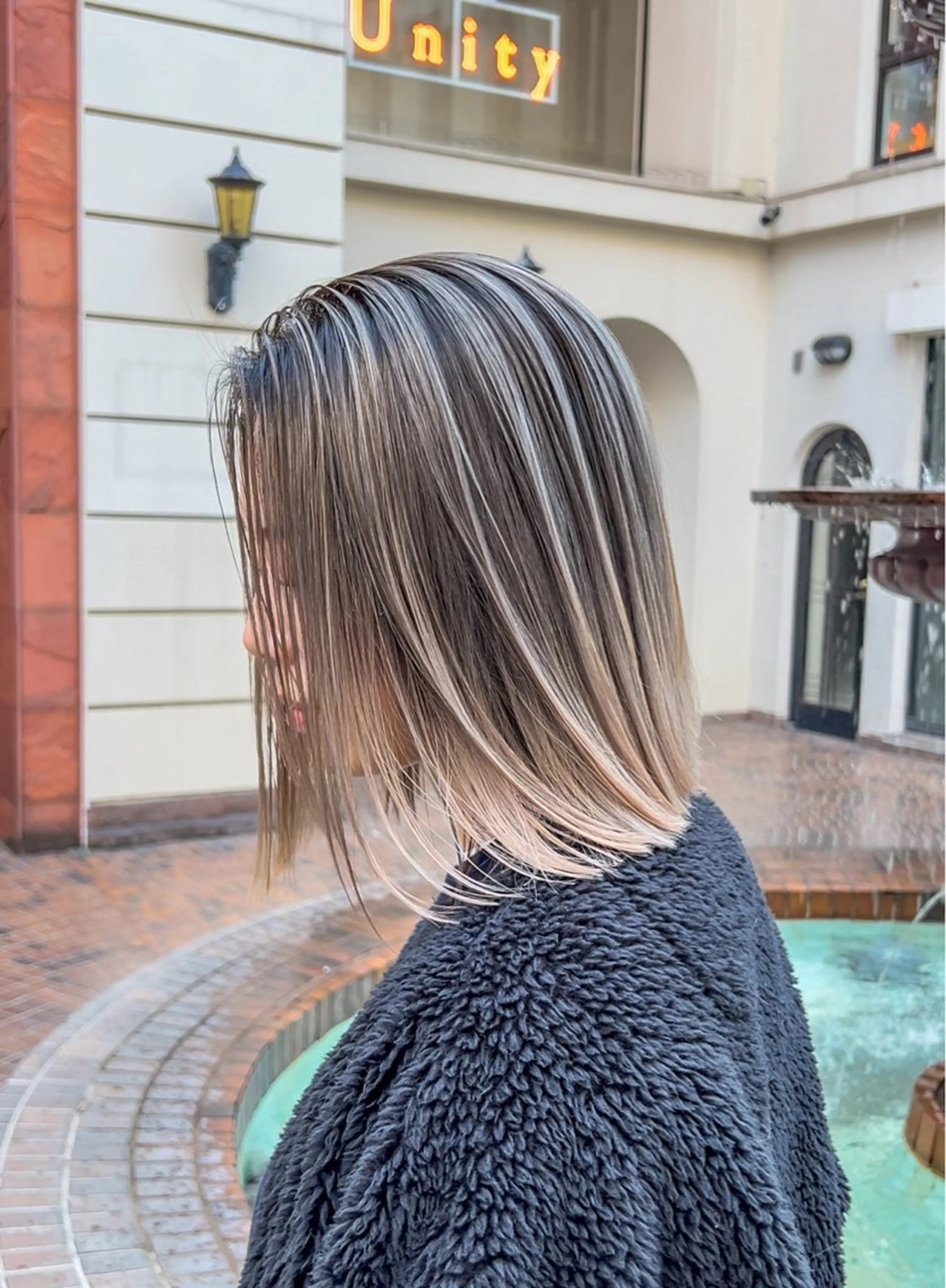 セミロング カラー 海外デザイン🇺🇸 石渡諒太のヘアスタイル