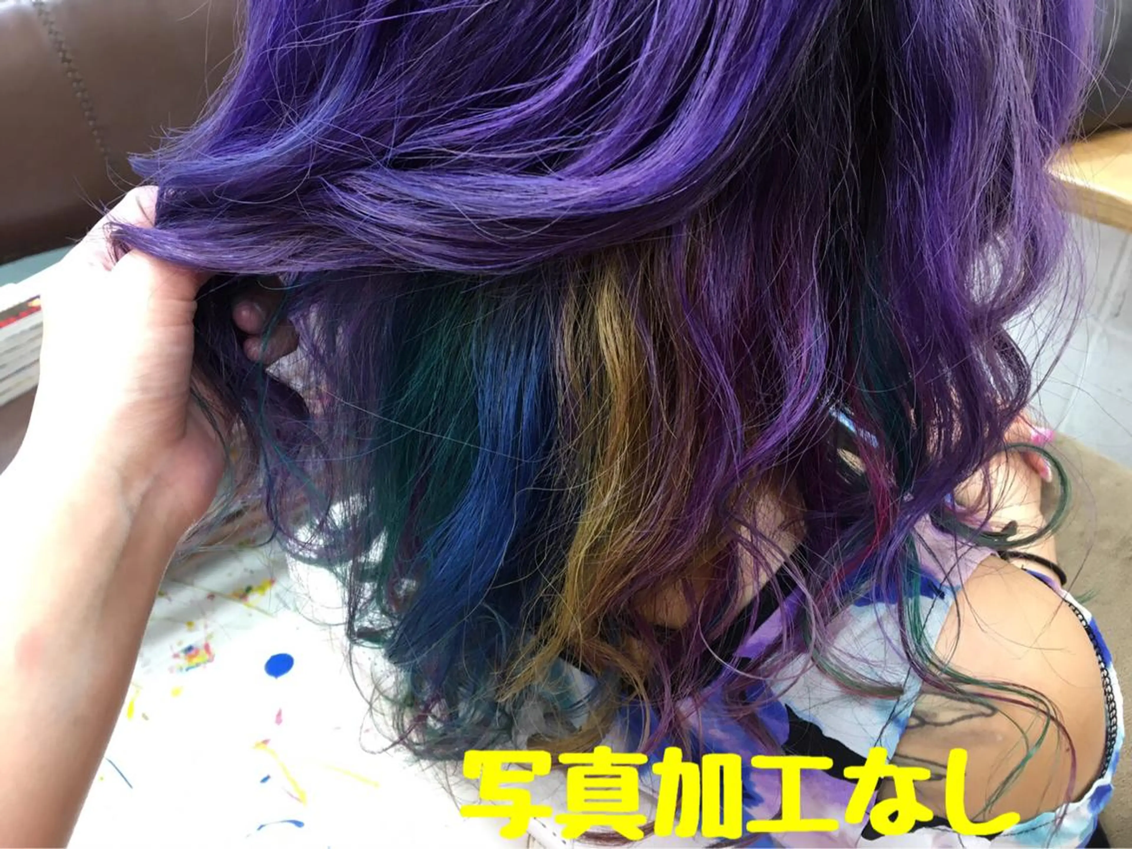 ミディアム カラー デザインカラー 平尾 拓也のヘアスタイル