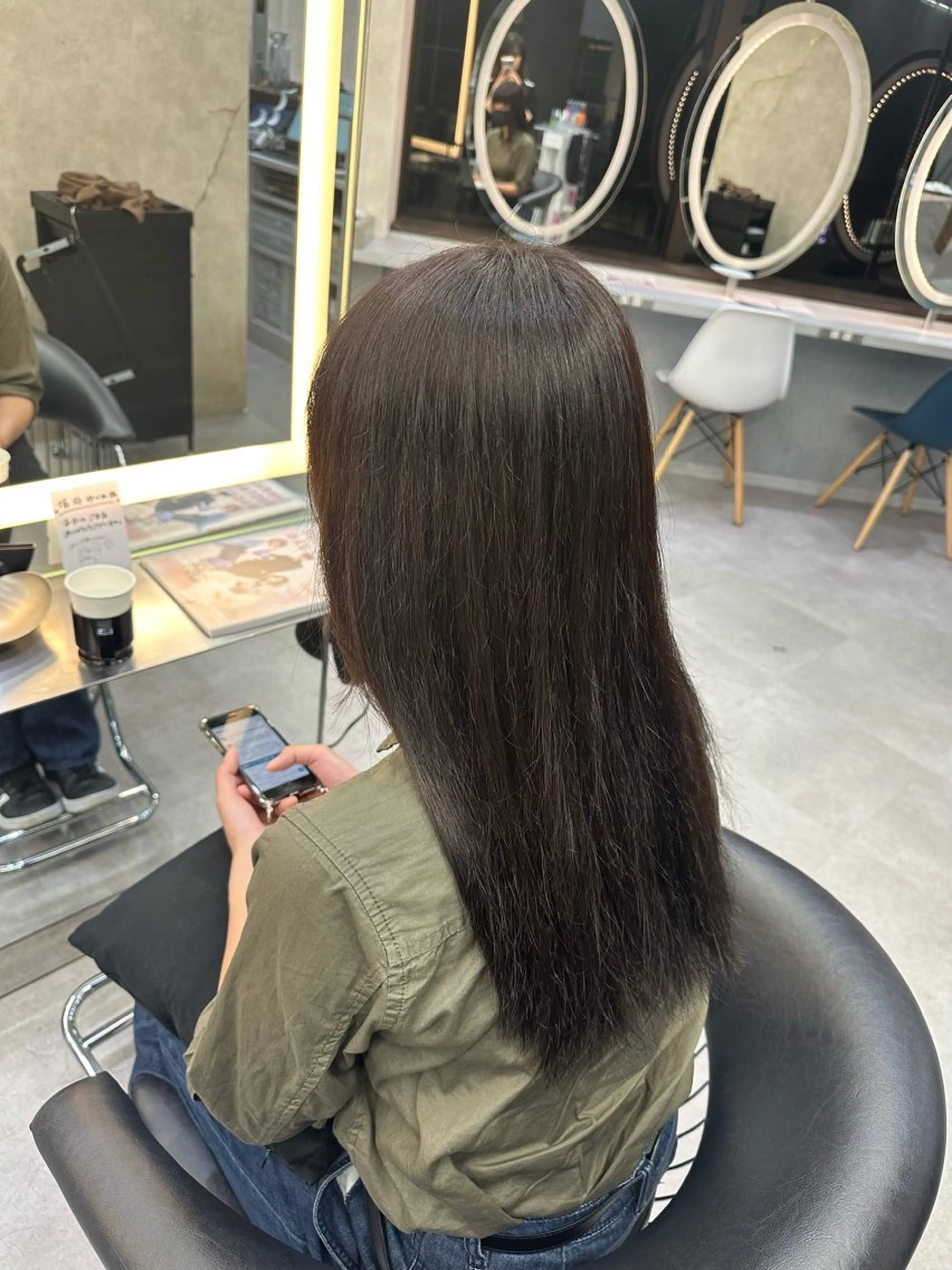 セミロング カラー ヘアカラー トリートメント カット縮毛モデル募集 hina🪐˚✧₊⁎のヘアスタイル