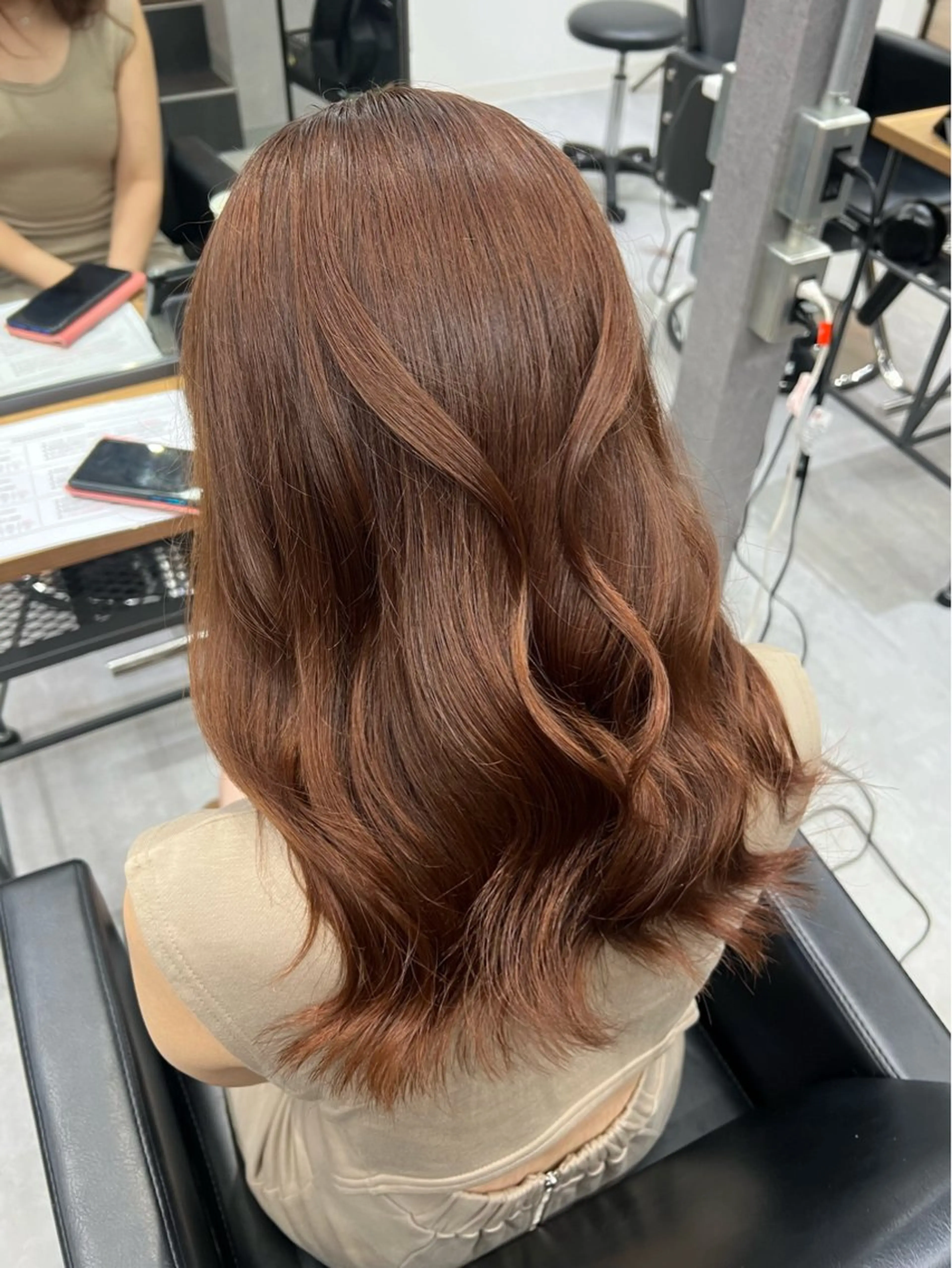 セミロング カラー ベージュカラー 透明感カラー くびれヘア ヨシンモリ カットモデル募集 八王子/kyocoのヘアスタイル