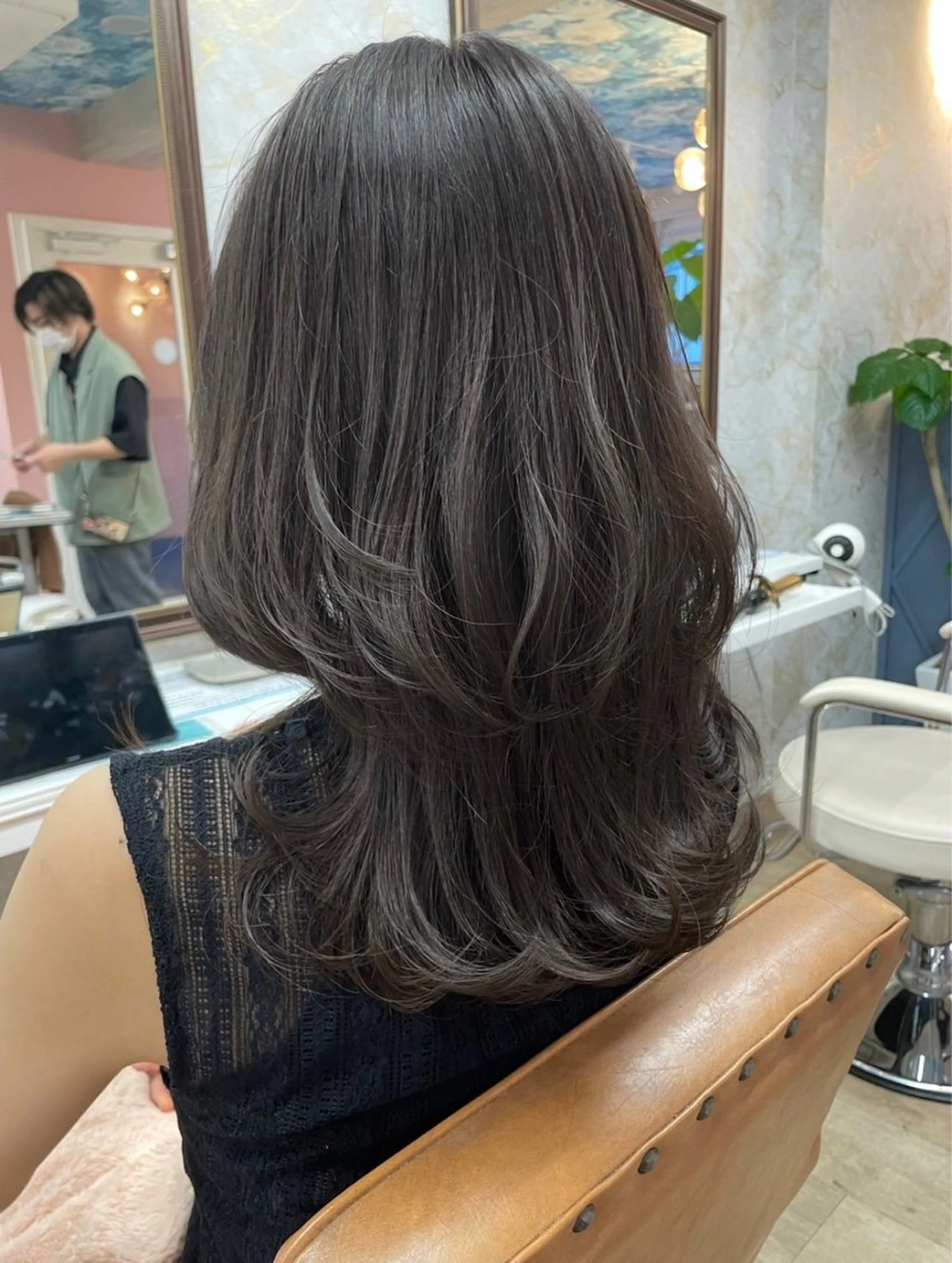 セミロング カット ヘアカラー トリートメント 髪質改善特化💫 韓国ヘアAyumuのヘアスタイル