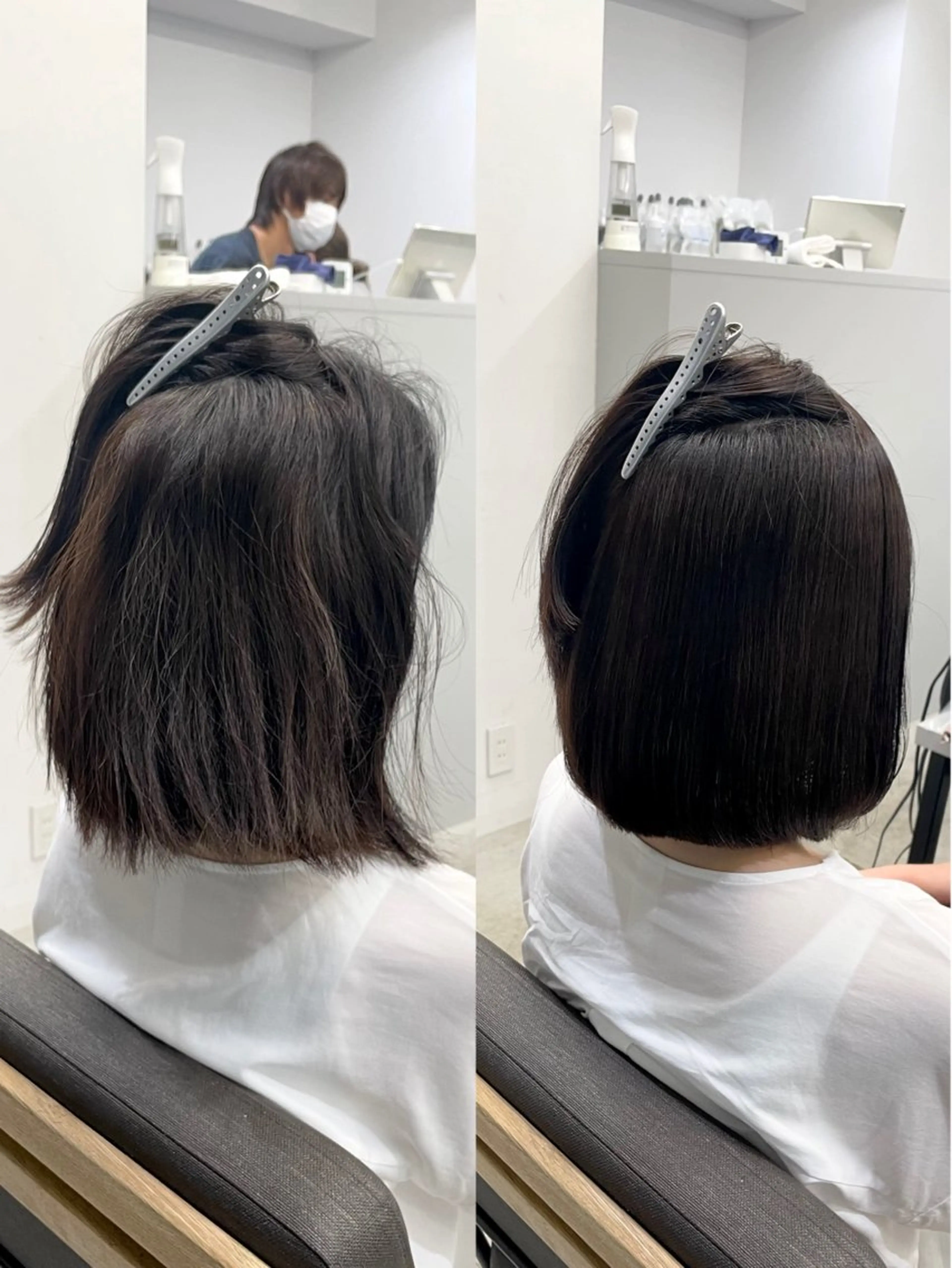 ショート カラー パーマ 髪質改善 縮毛矯正 ストレートパーマ カット ヘアカラー 縮毛矯正 トリートメント 美髪への最善策を貴方 へ✨凄い艶髪✨萩原のヘアスタイル