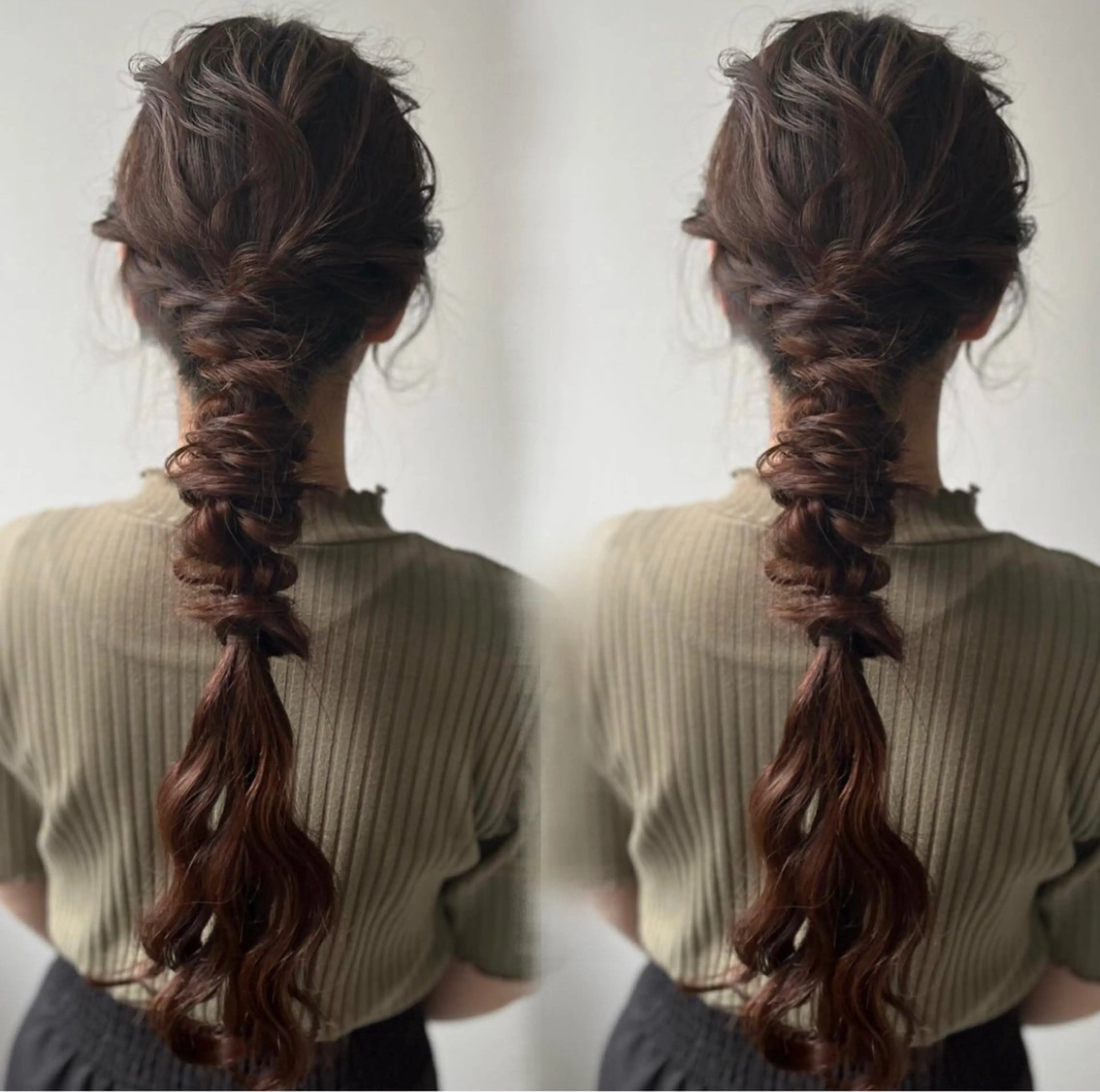 ロング ヘアアレンジ 結婚式・ブライダル ヘアセット カラーモデル様募集 🤍🫧HARUNAのヘアスタイル