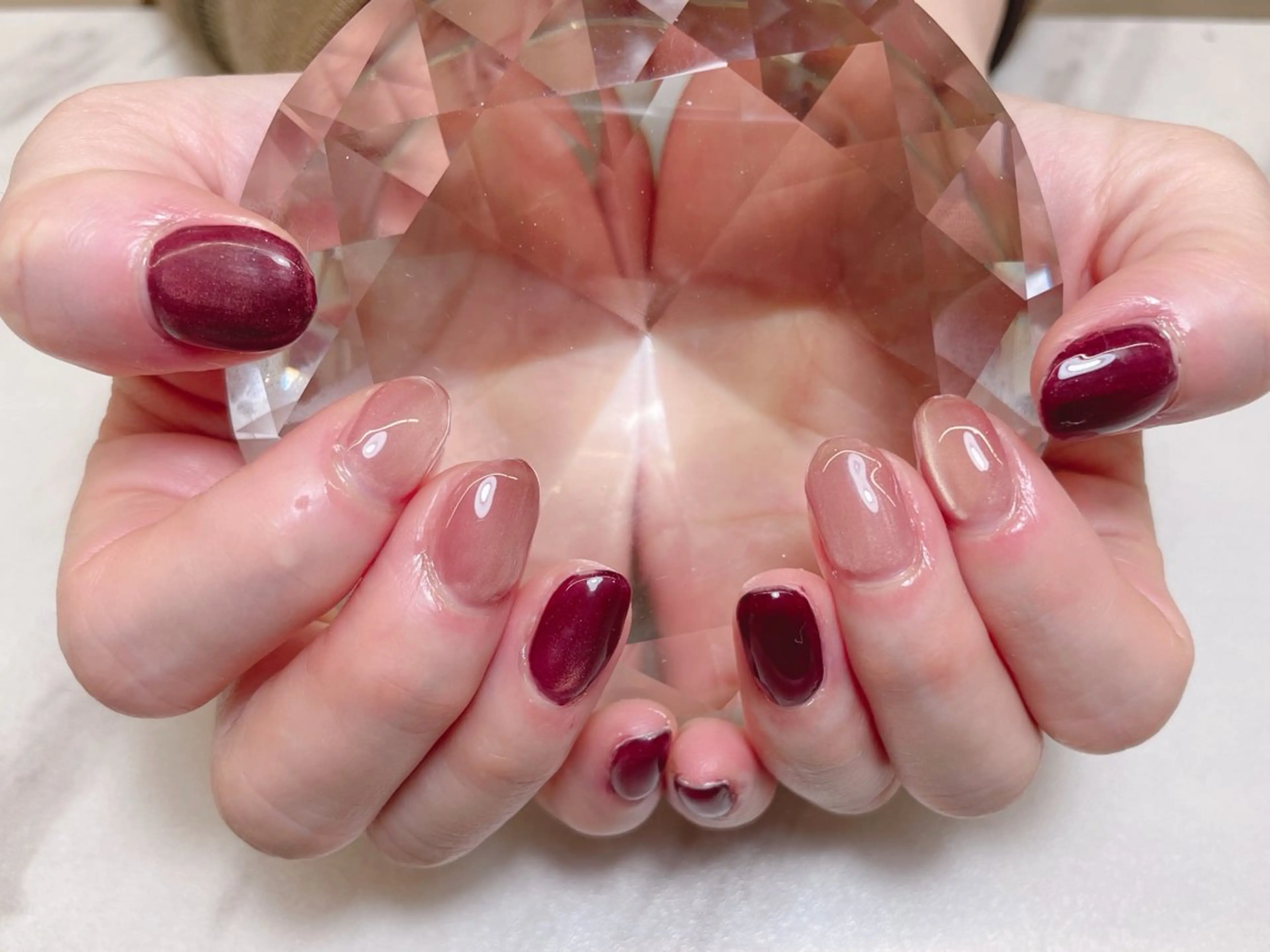 ネイル ビー玉ネイル ハンドネイル さき🌼 堺筋本町ネイルサロンのネイルデザイン