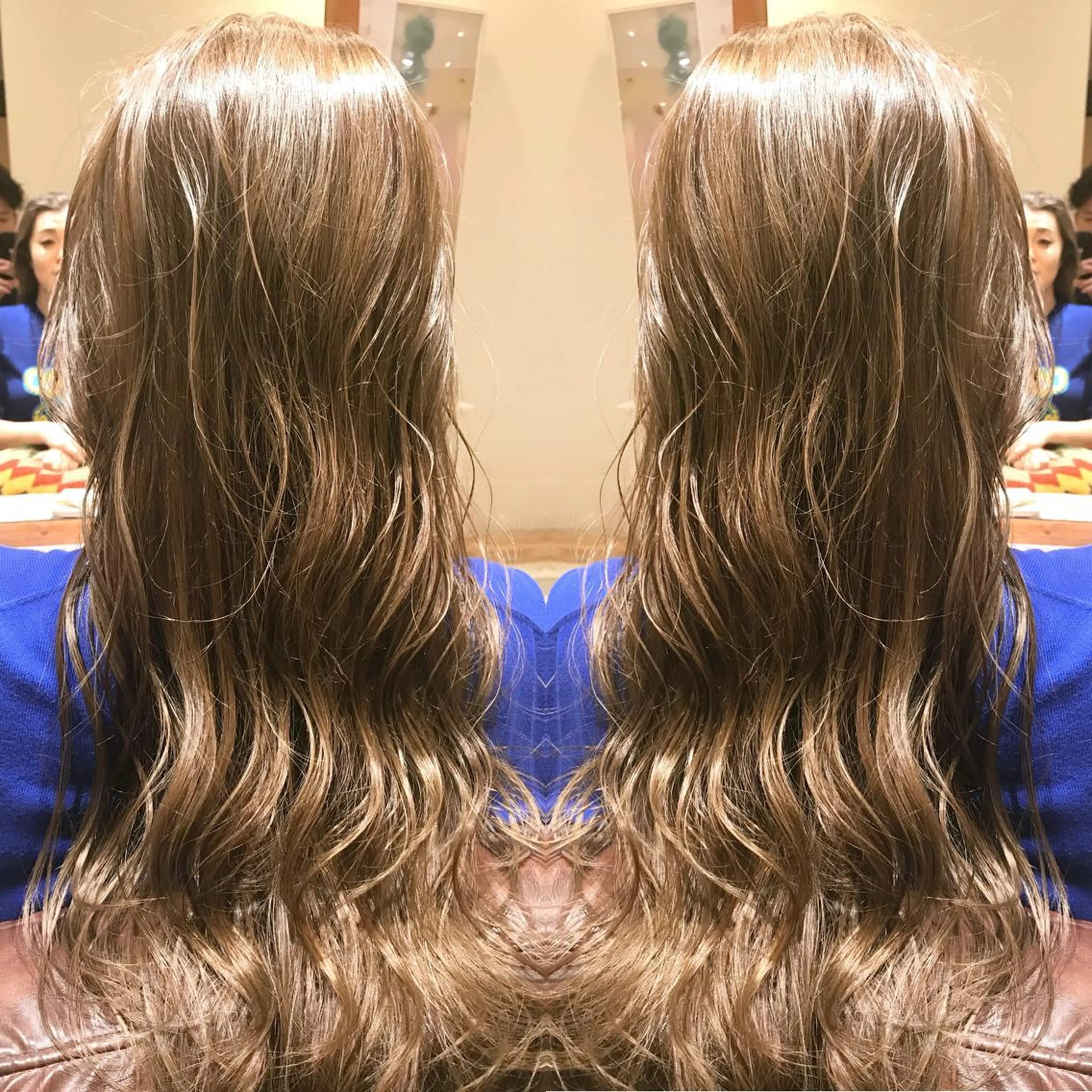 ロング カラー シールエクステ⭐️ オオミタクヤのヘアスタイル