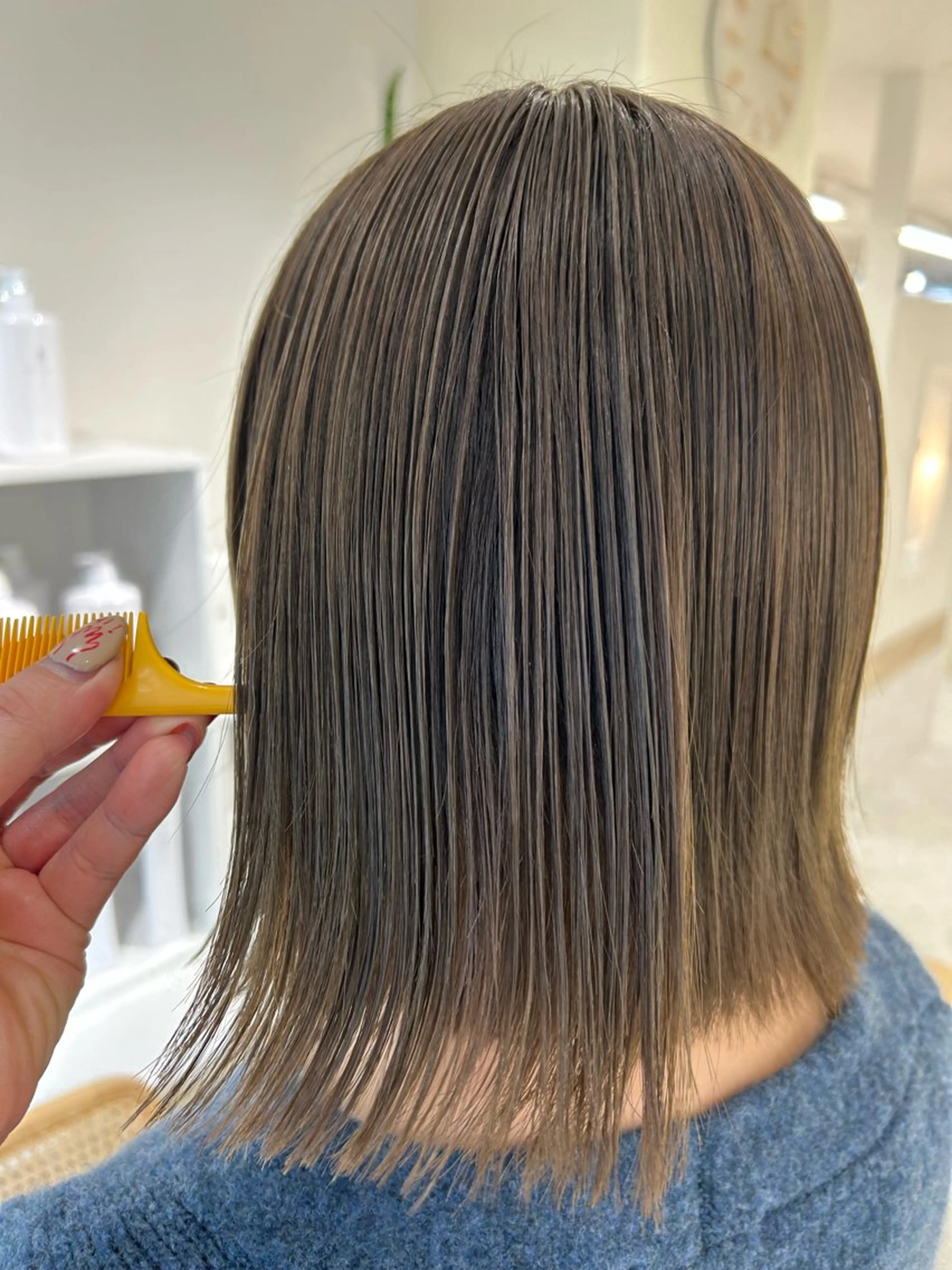 ミディアム カラー トリートメント カット ヘアカラー トリートメント 🩰ニシムラヒカリ 半個室salon♡*のヘアスタイル