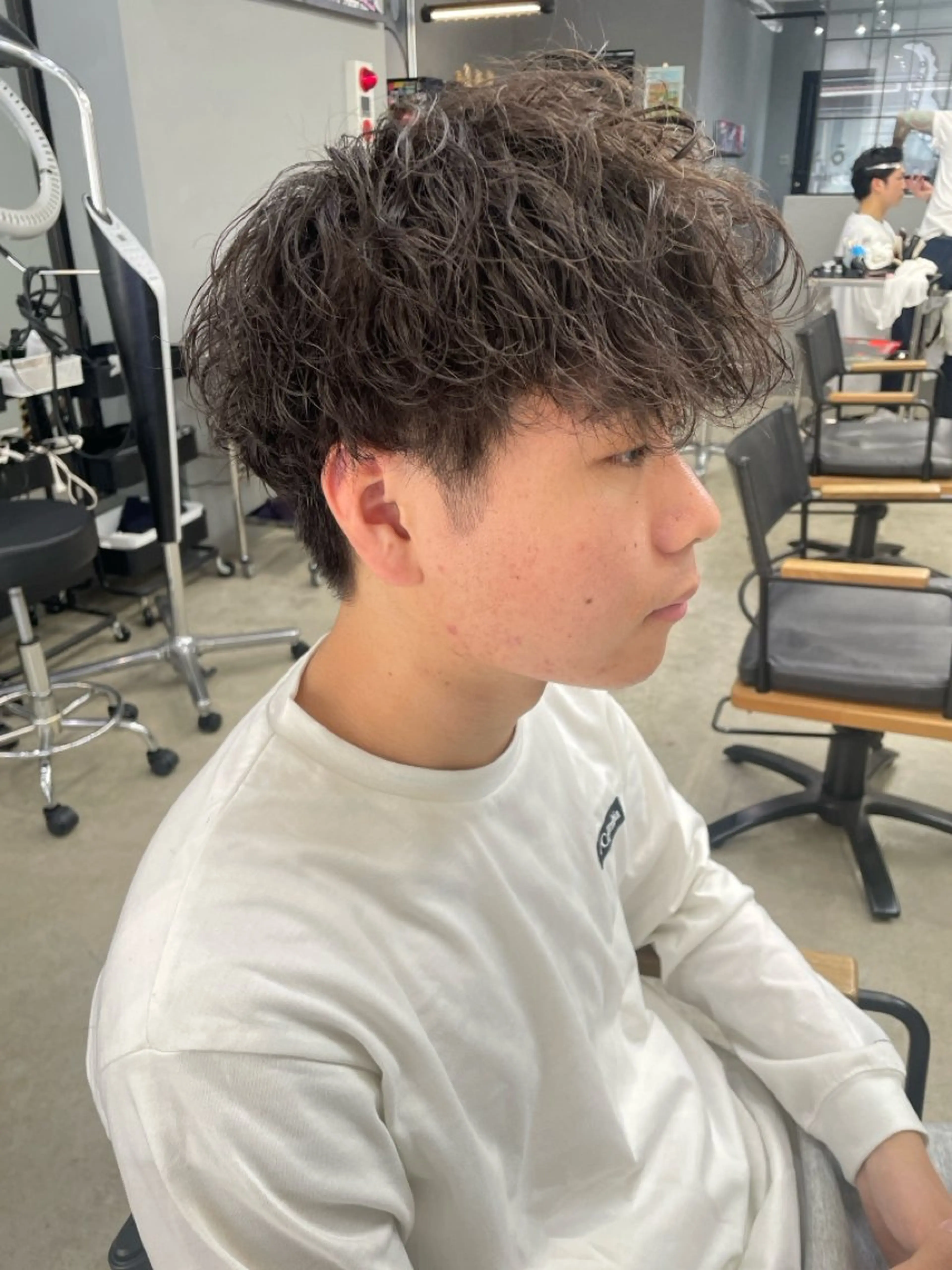 ショート パーマ メンズ カット パーマ メンズ専門サロン wokeのヘアスタイル